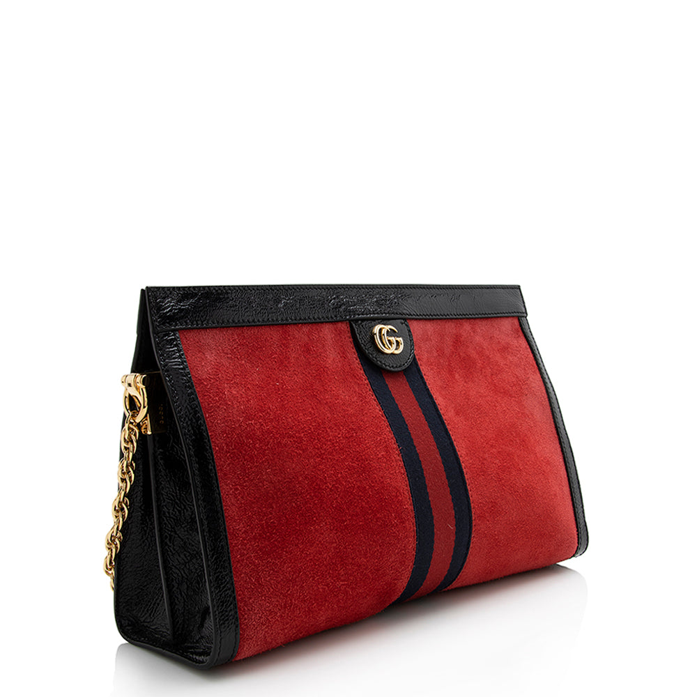 Gucci Ophidia SHF Leather Suede Nylon Patent Shoulder Bag