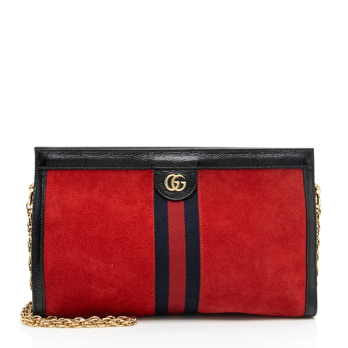 Gucci Ophidia SHF-HxLkSO Leather Suede Nylon Black Shoulder Bag