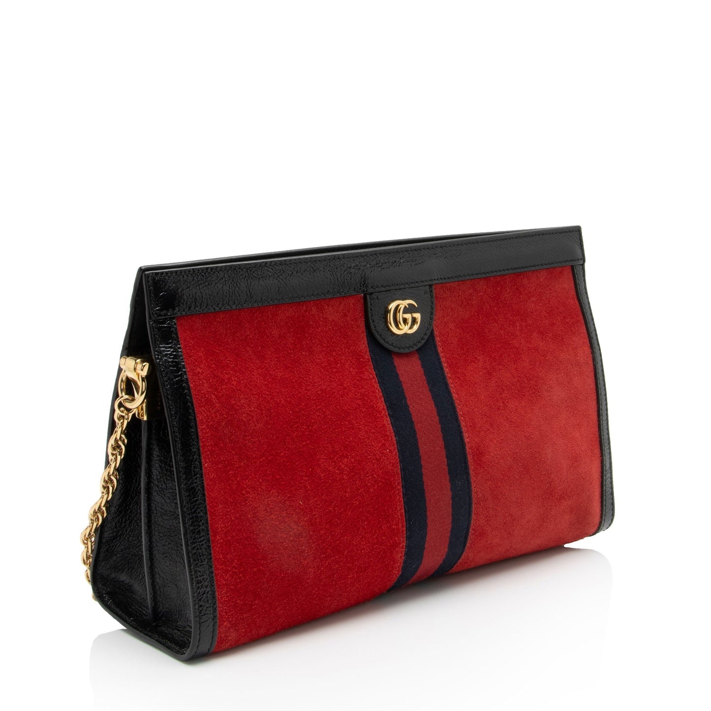 Gucci Ophidia SHF-HxLkSO Leather Suede Nylon Black Shoulder Bag