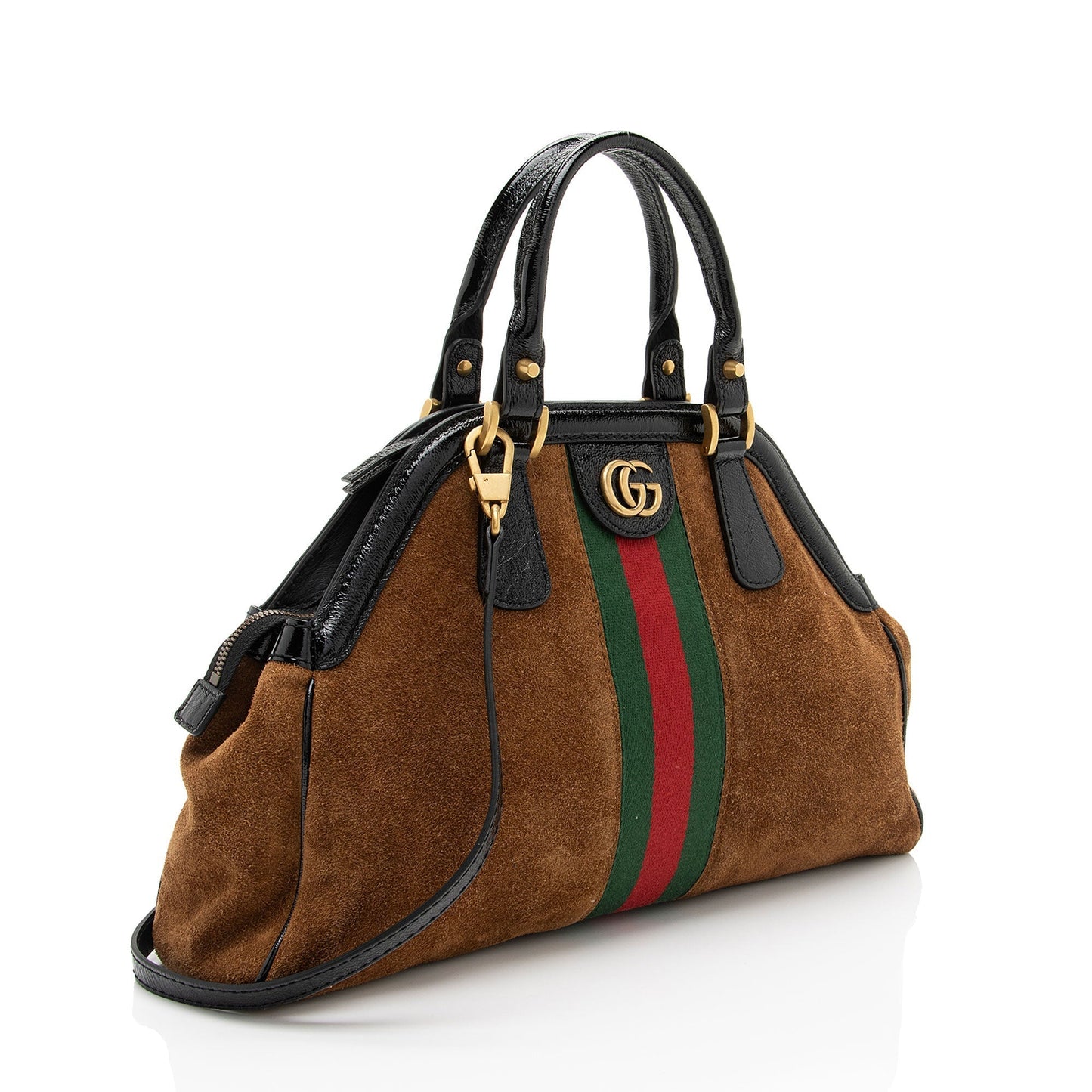 Gucci Ophidia Rebelle SHF-ya0JMa Leather Suede Nylon Patent Satchel Bag