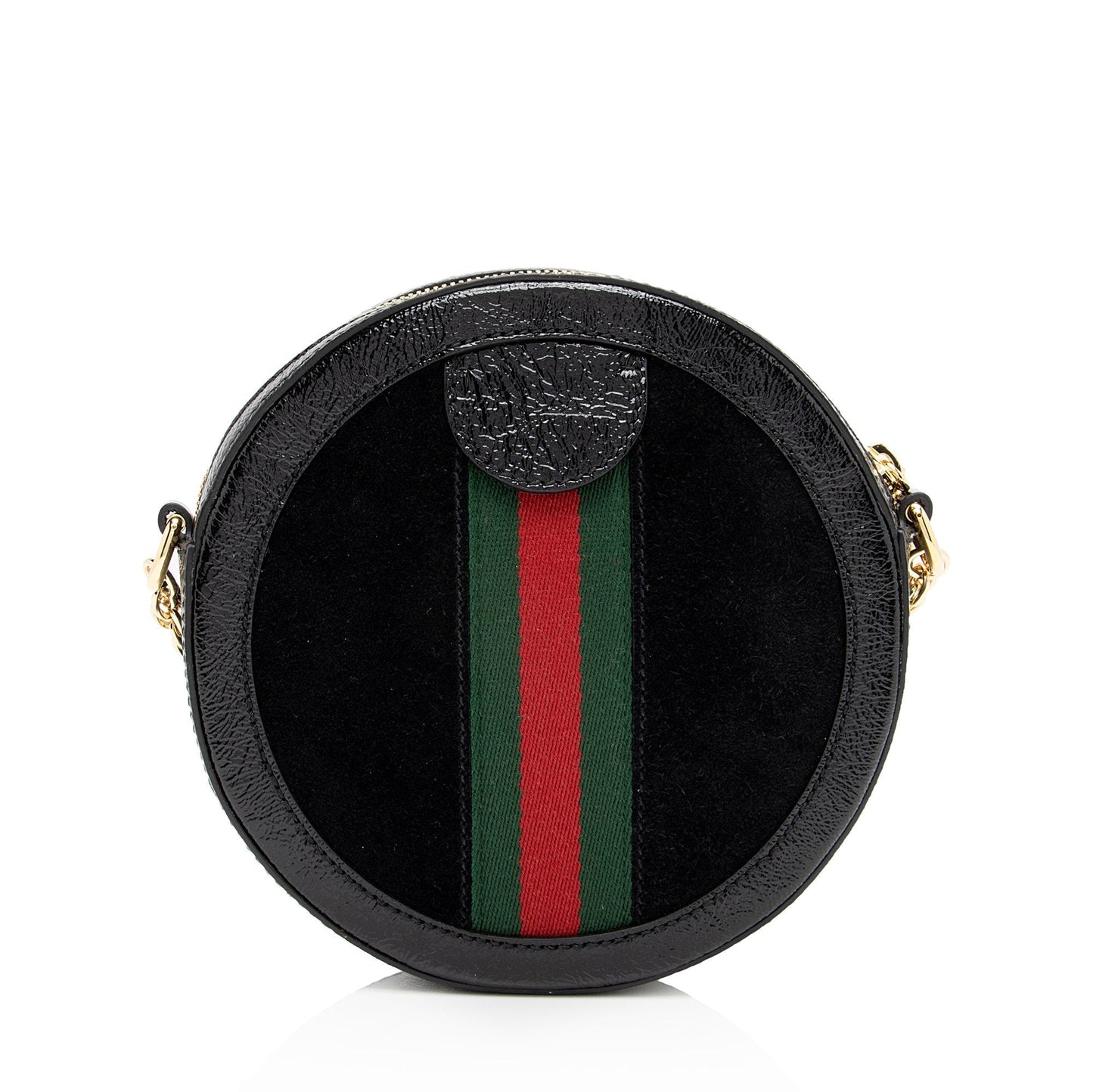 Gucci Ophidia Round SHF-8Zp3I1 Leather Suede Nylon Patent Crossbody Bag