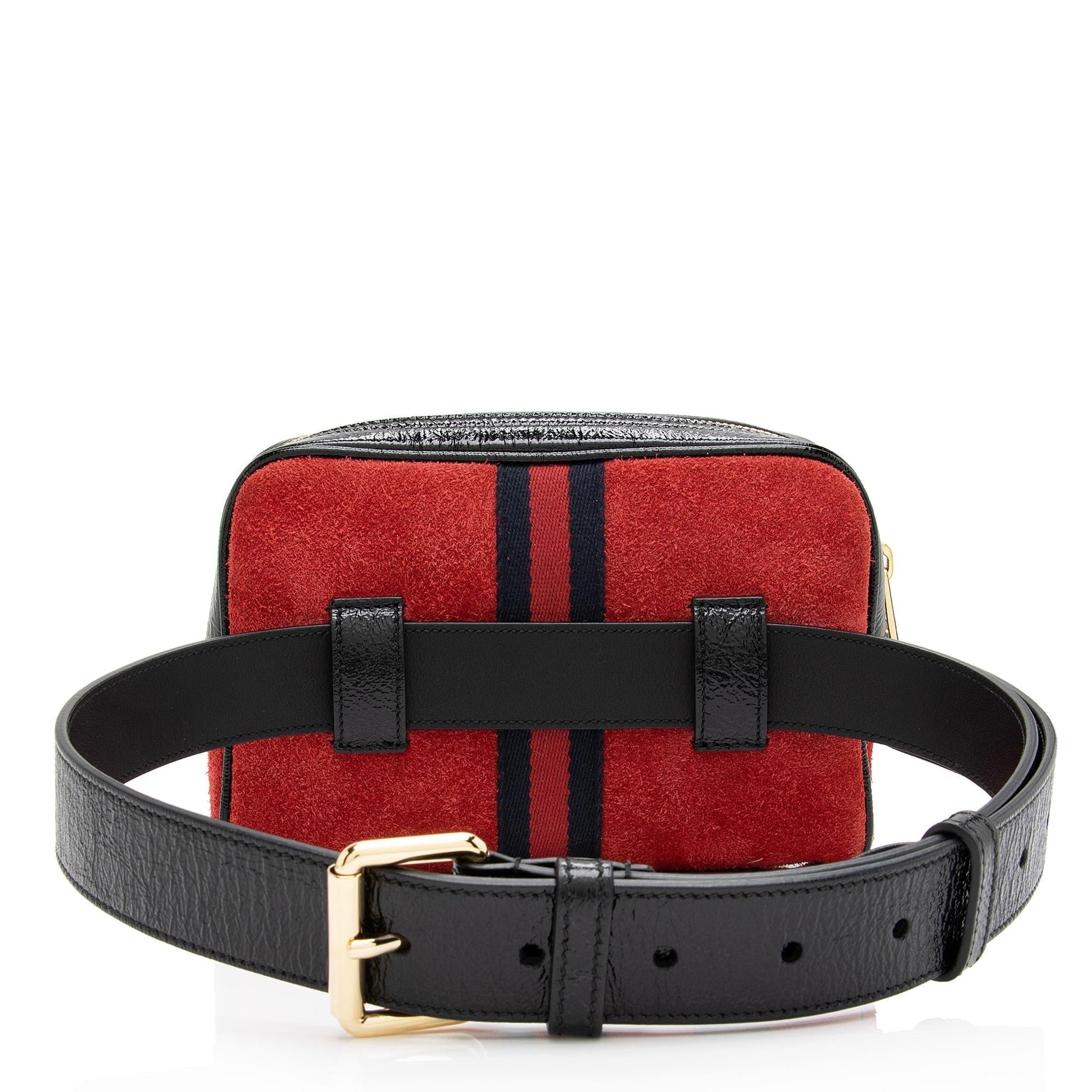 Gucci Ophidia Belt - Size 30 Leather Suede Nylon Patent Accessory