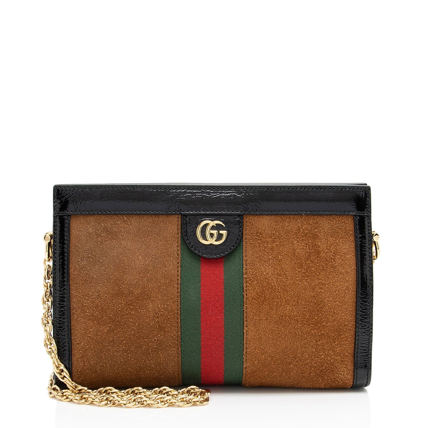 Gucci Ophidia SHF-1rb87i Leather Suede Nylon Patent Shoulder Bag