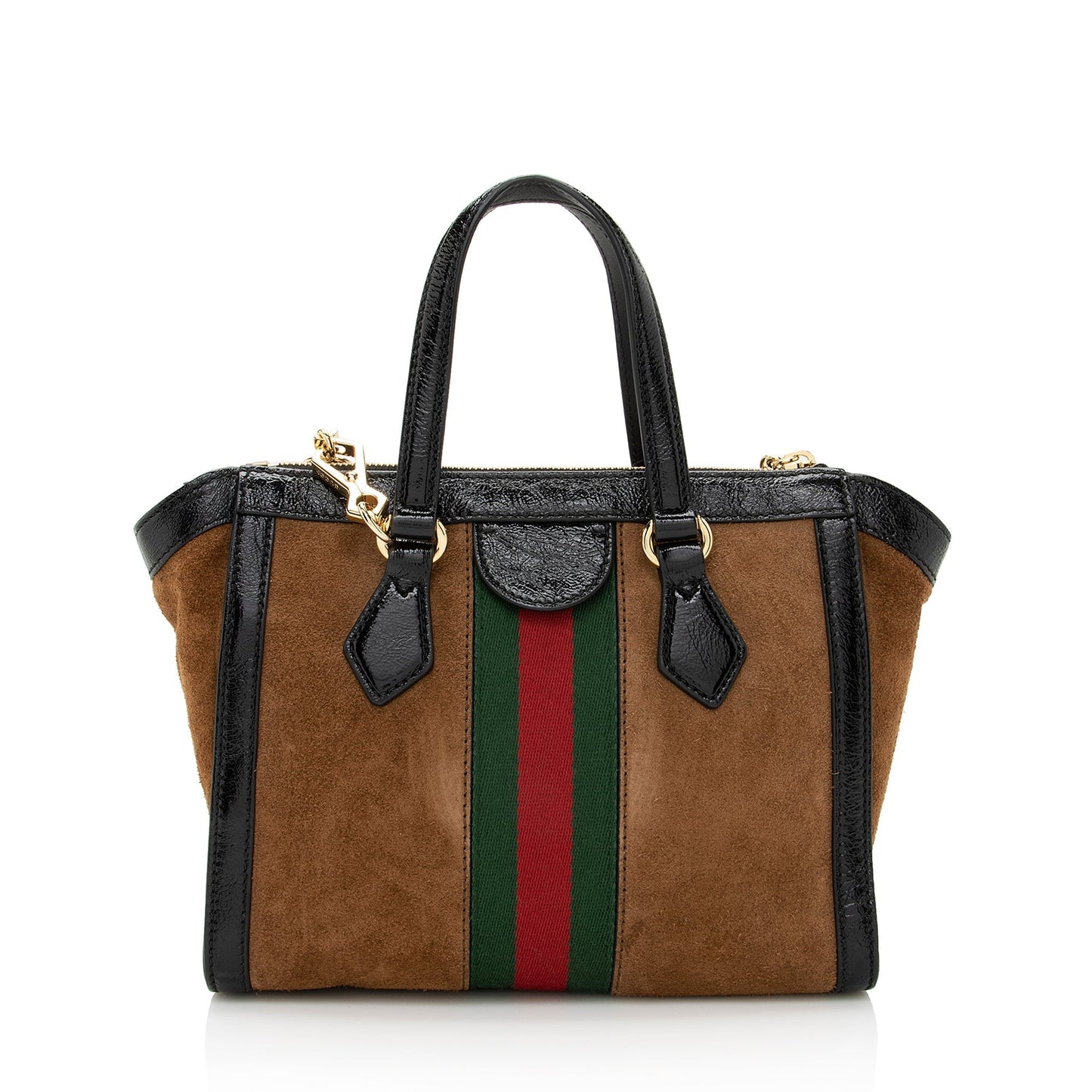 Gucci Ophidia SHF Leather Suede Nylon Patent Tote Bag