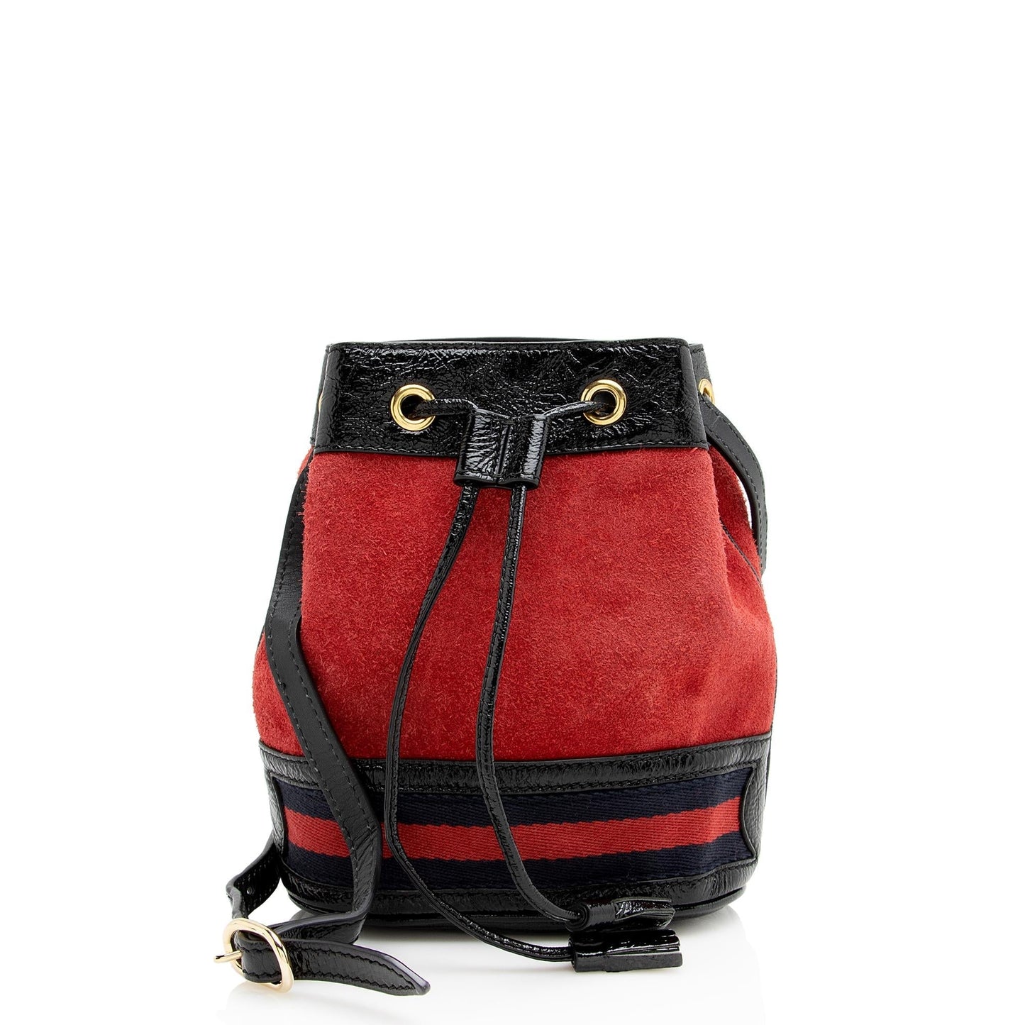 Gucci Ophidia Bucket SHF Leather Suede Nylon Patent Crossbody Bag