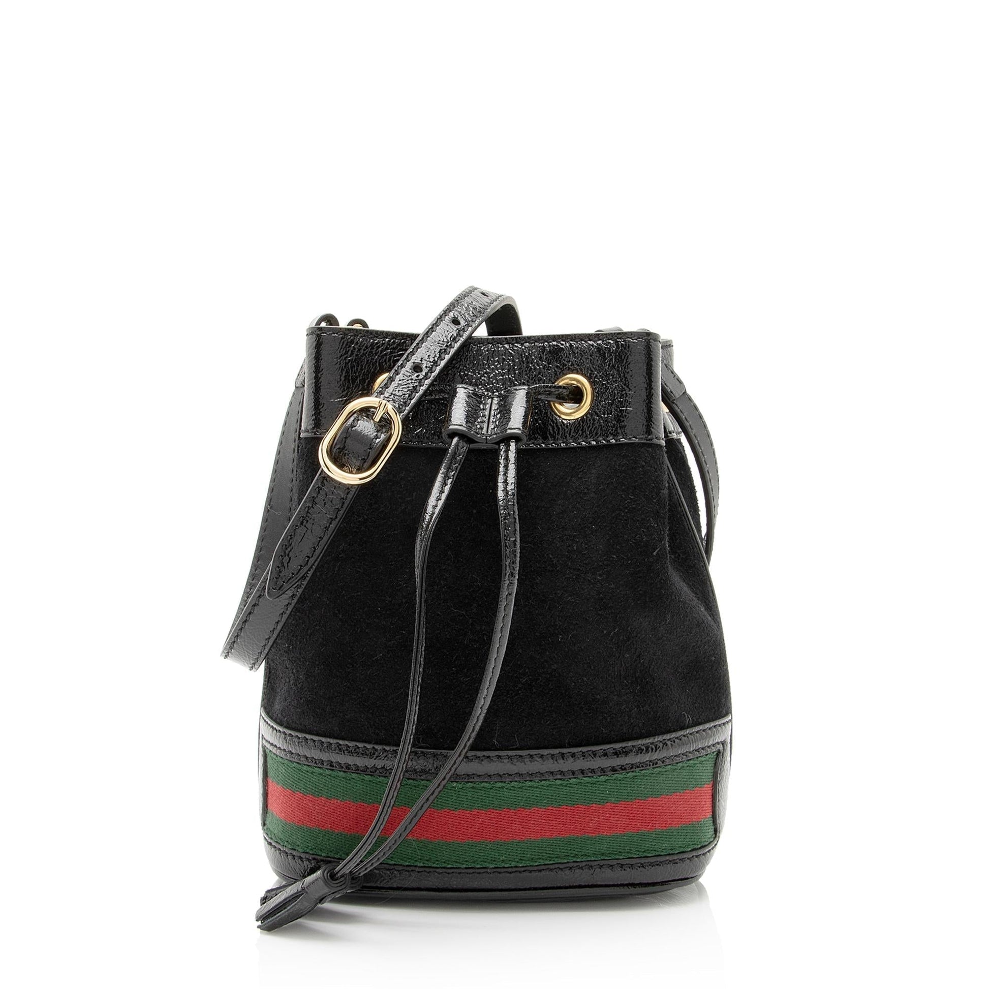 Gucci Ophidia Bucket SHF Leather Suede Nylon Patent Crossbody Bag Bag Shf