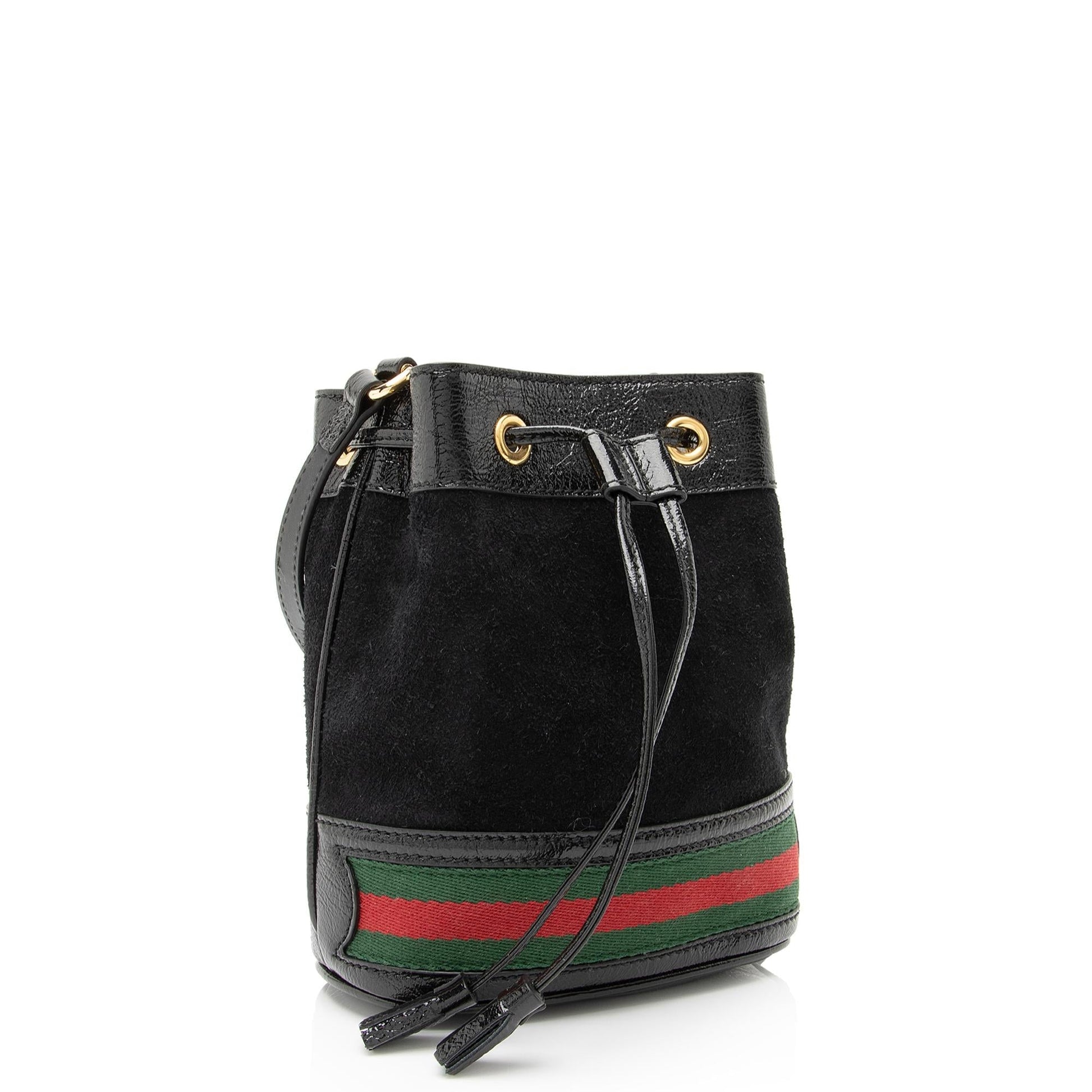 Gucci Ophidia Bucket SHF Leather Suede Nylon Patent Crossbody Bag Bag Shf