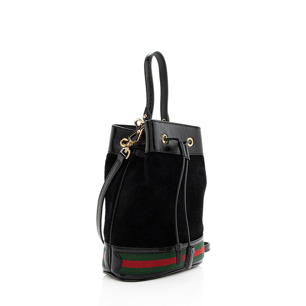 Gucci Ophidia Bucket SHF Leather Suede Nylon Patent Shoulder Bag