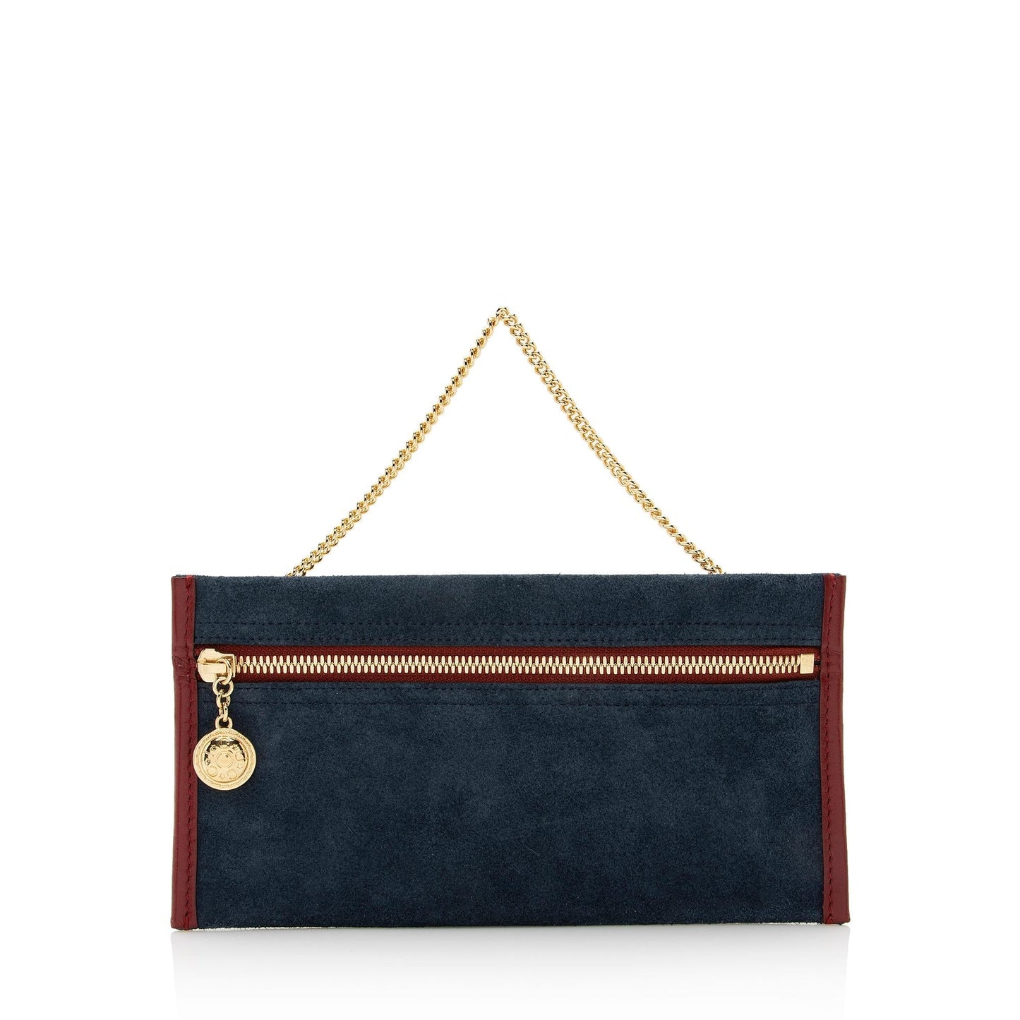 Gucci Pochette SHF Leather Suede Blue Red Clutch Bag