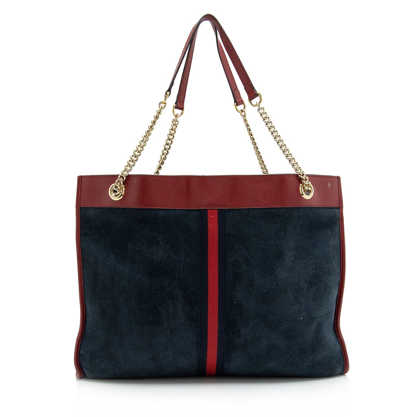 Gucci Rajah SHF Leather Suede Nylon Blue Tote Bag Tote Shf