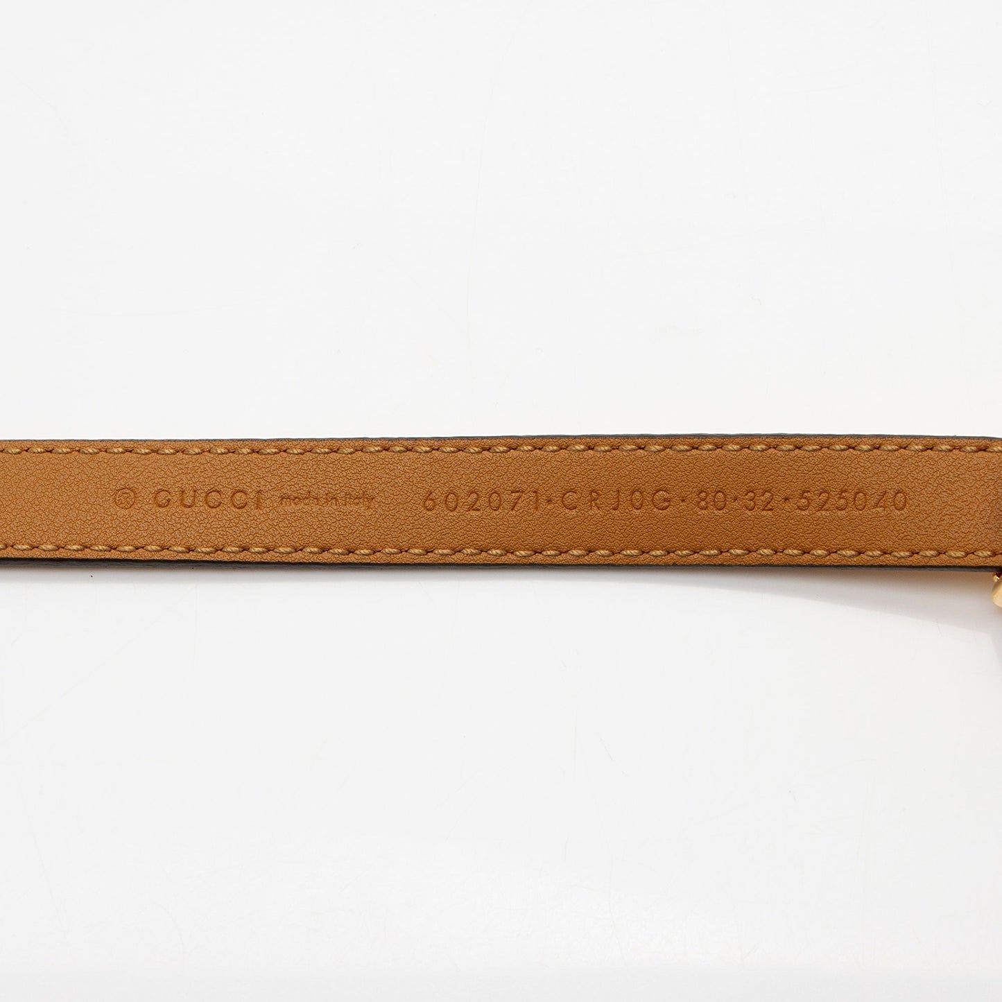 Gucci Torchon GG Skinny Belt - Leather Suede Brown Gold Accessory Shf Mlhmgz