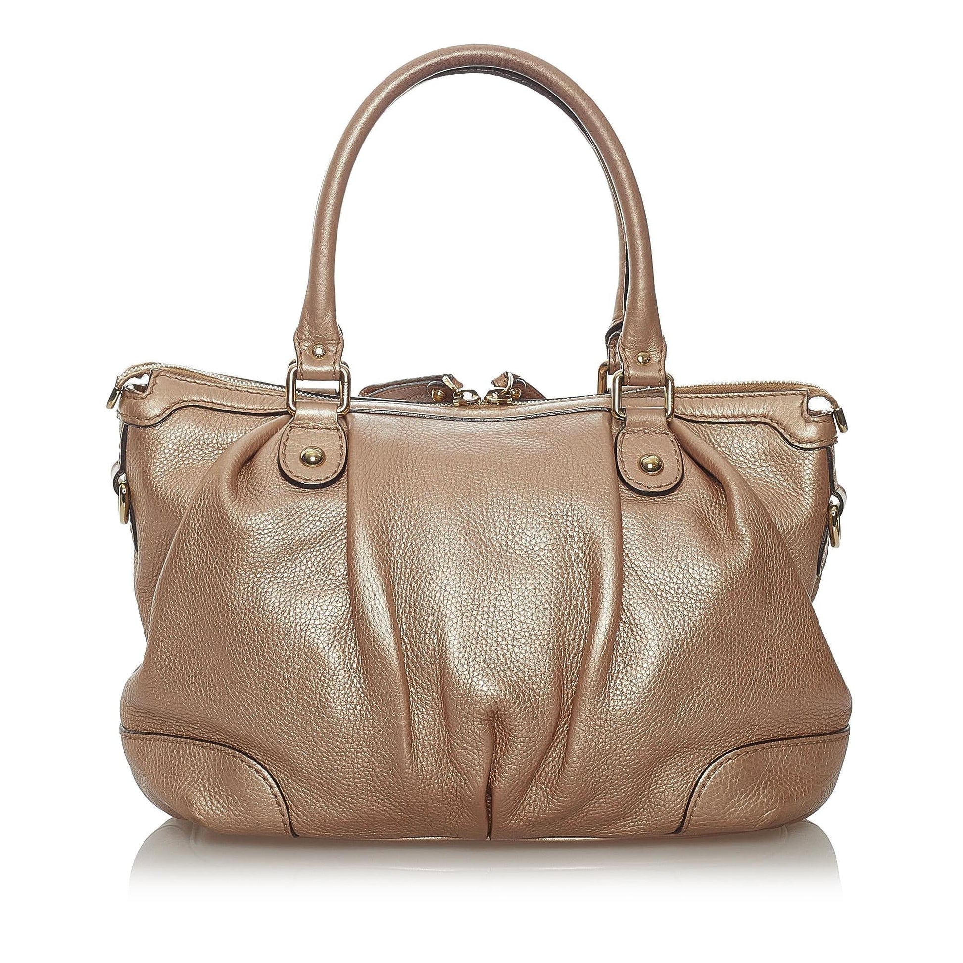 Gucci Sukey SHG Leather Calf Brown Satchel Bag Satchel Shg
