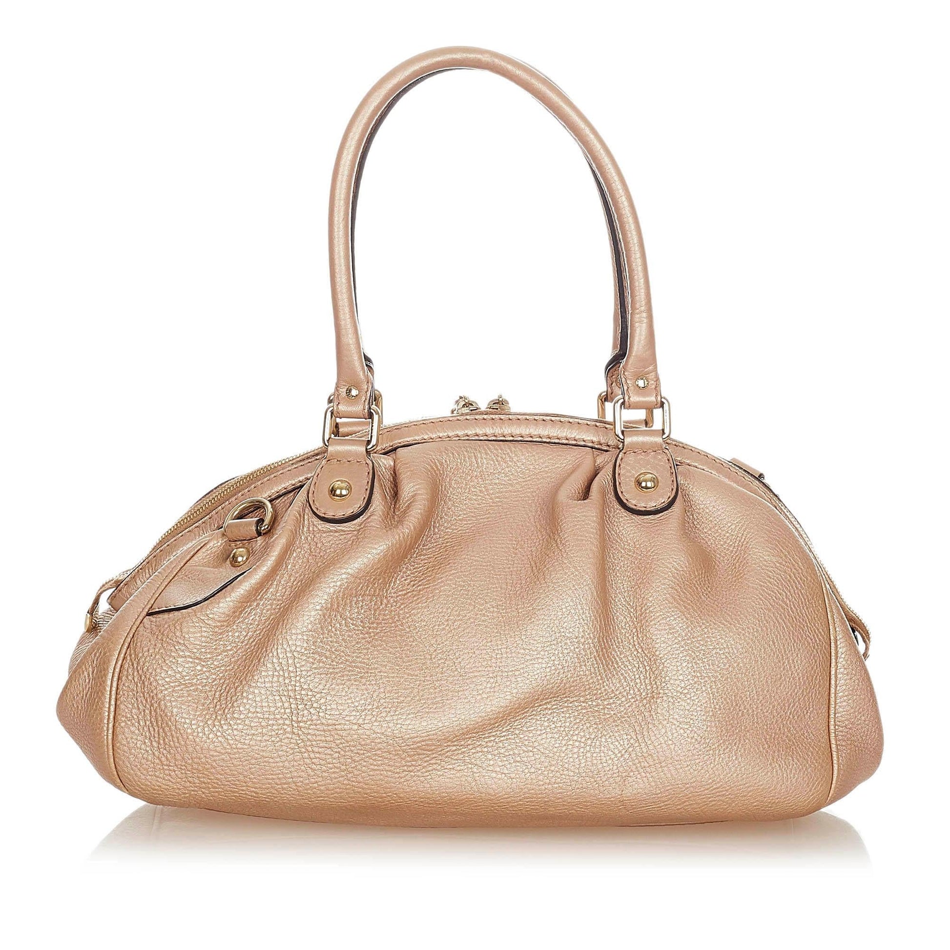 Gucci Sukey SHG Leather Calf Brown Satchel Bag 3
