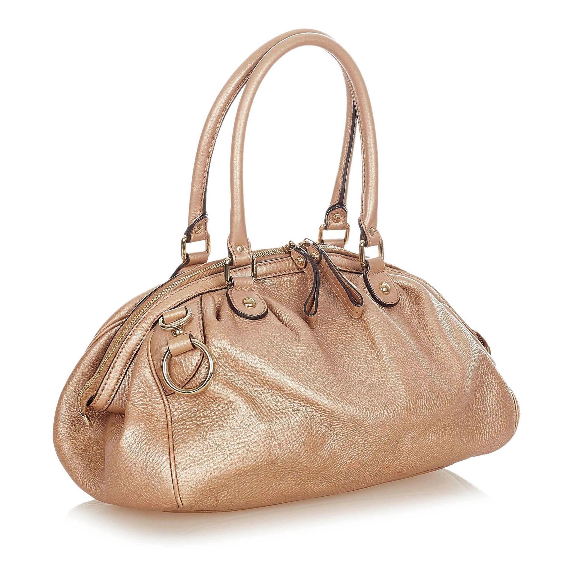 Gucci Sukey SHG Leather Calf Brown Satchel Bag 3