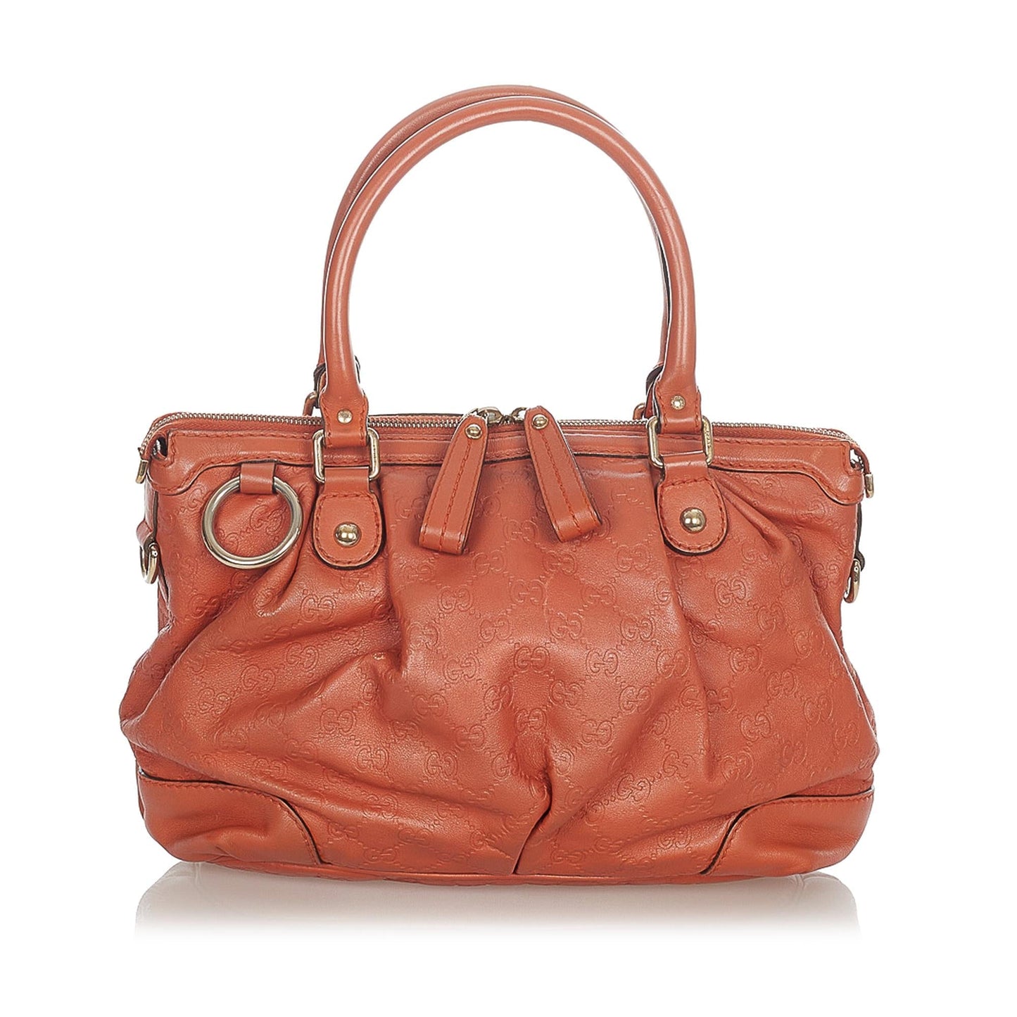 Gucci Sukey SHG Leather Calf Orange Satchel Bag