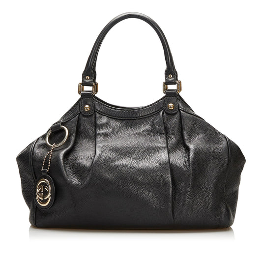 Gucci Sukey SHG Leather Calf Black Tote Bag