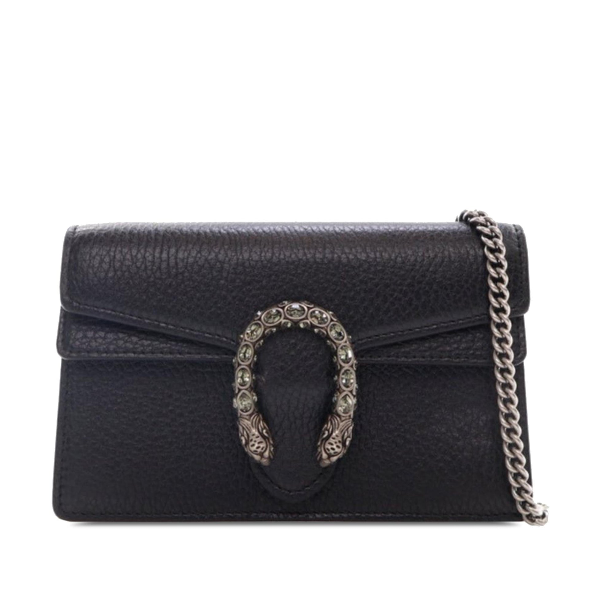 Gucci Super Dionysus SHG-vzCgCv Leather Calf Black Mini Crossbody Bag