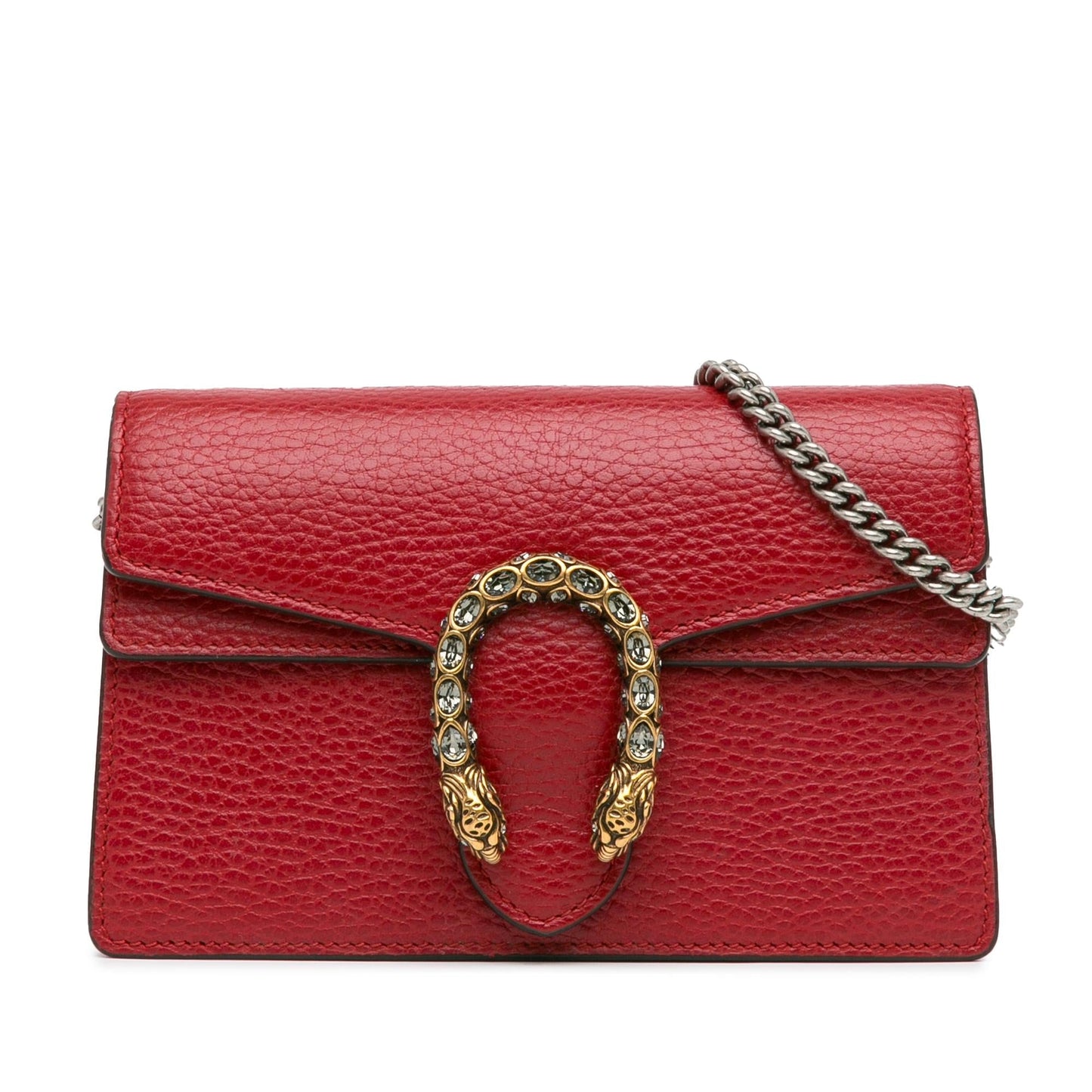 Gucci Super Dionysus SHG-TExsMz Leather Calf Red Mini Crossbody Bag