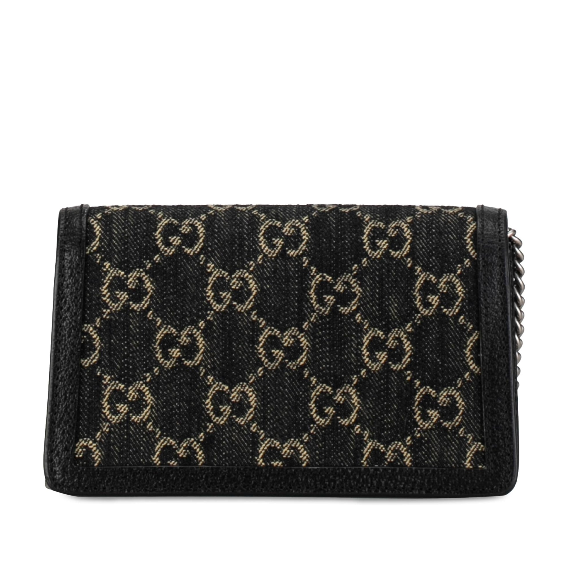 Gucci Super GG Dionysus SHG-GoqPL0 Denim Calf Black Mini Crossbody Bag