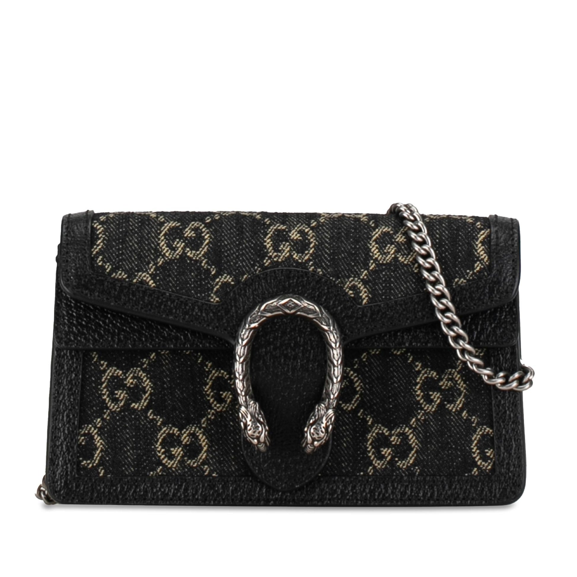 Gucci Super GG Dionysus SHG-GoqPL0 Denim Calf Black Mini Crossbody Bag