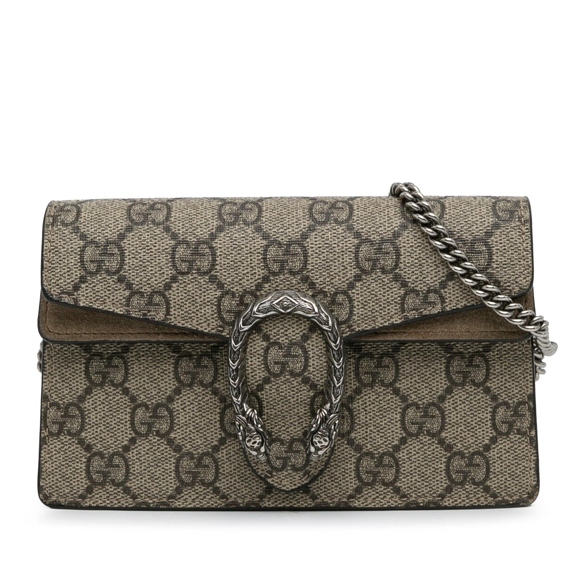 Gucci Super GG Supreme Dionysus SHG-fR9Sj5 Canvas Brown Mini Crossbody Bag