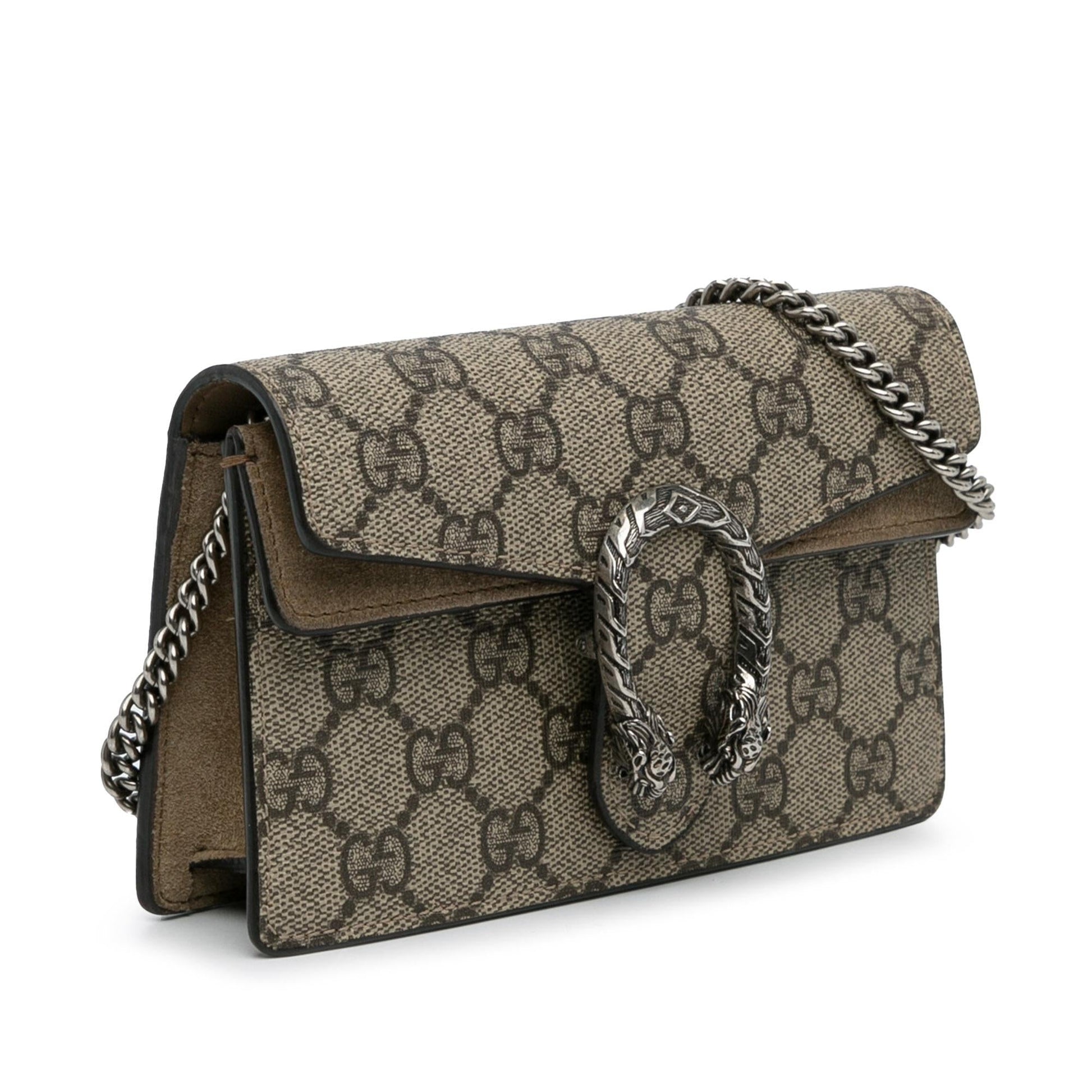 Gucci Super GG Supreme Dionysus SHG-fR9Sj5 Canvas Brown Mini Crossbody Bag