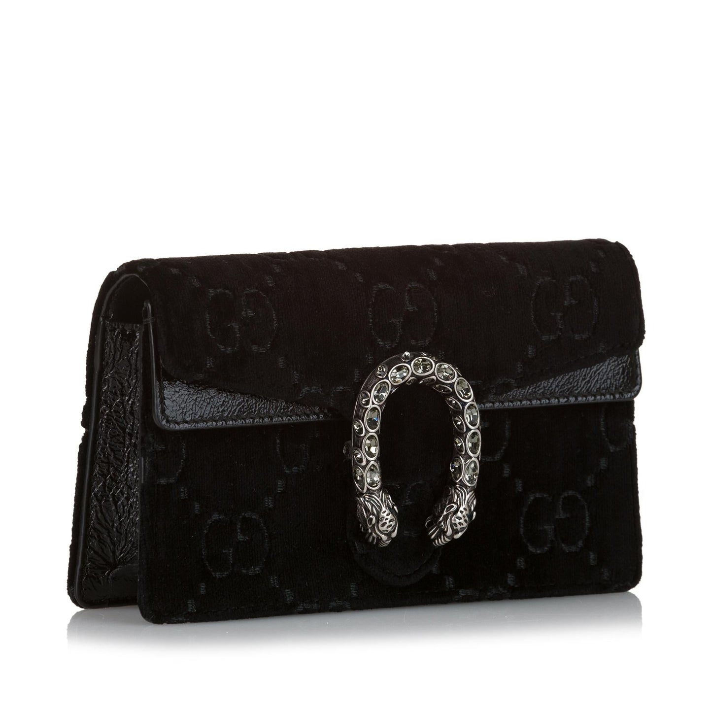 Gucci Super GG Velvet Dionysus SHG Black Mini Crossbody Bag