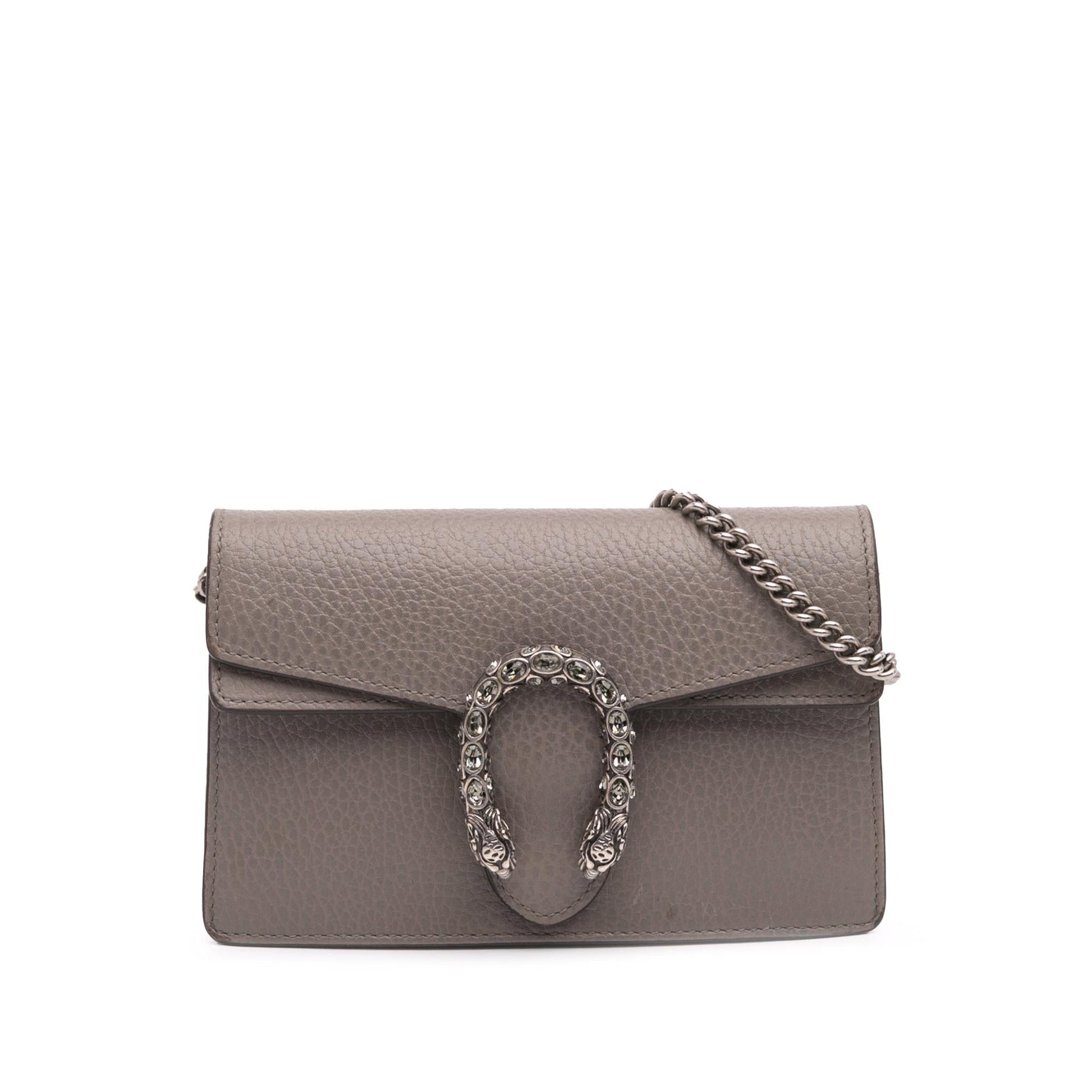 Gucci Super Dionysus Leather Calf Brown Mini Crossbody Bag