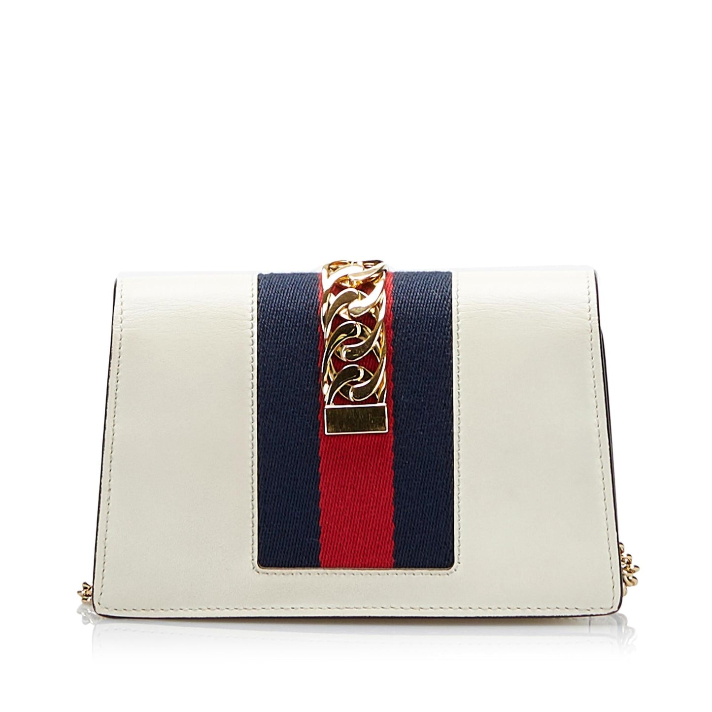 Gucci Super Sylvie SHG-ifuEsg Calf White Mini Crossbody Bag
