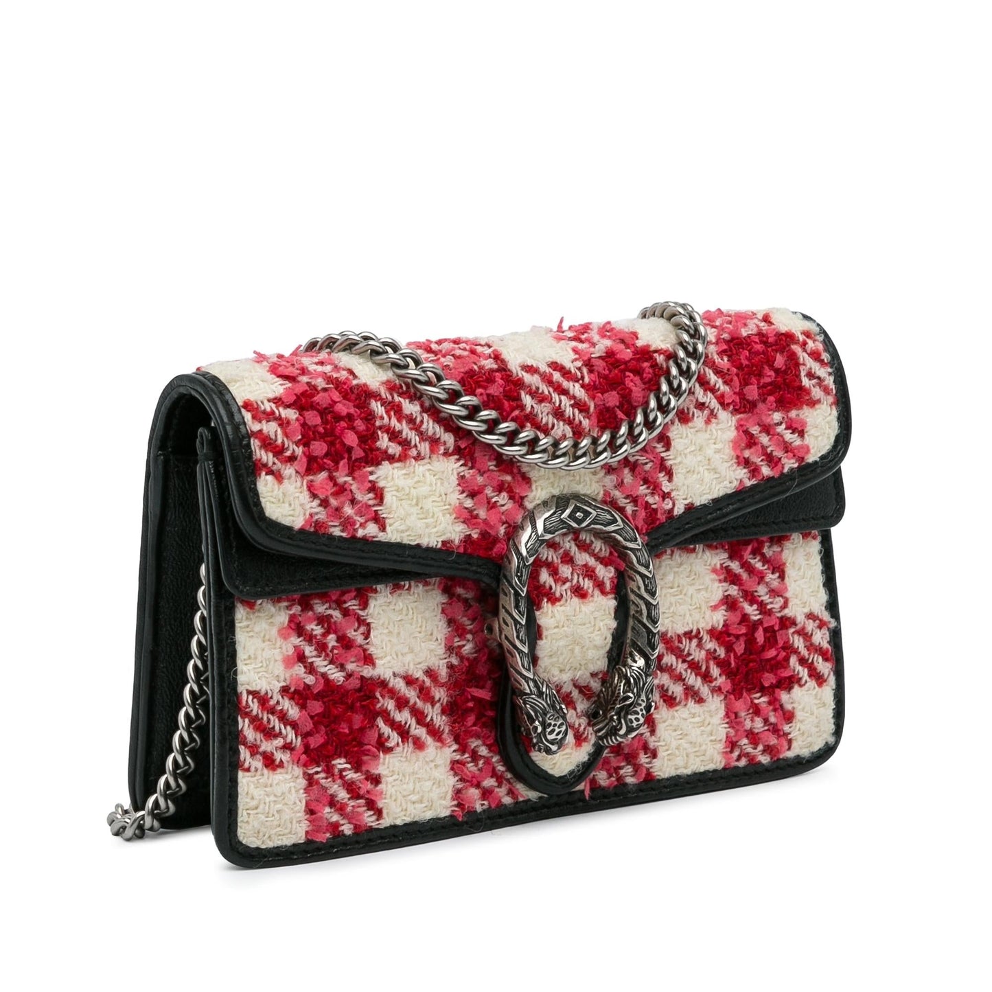 Gucci Super Tweed Dionysus SHG-4yYzpl Red Mini Crossbody Bag