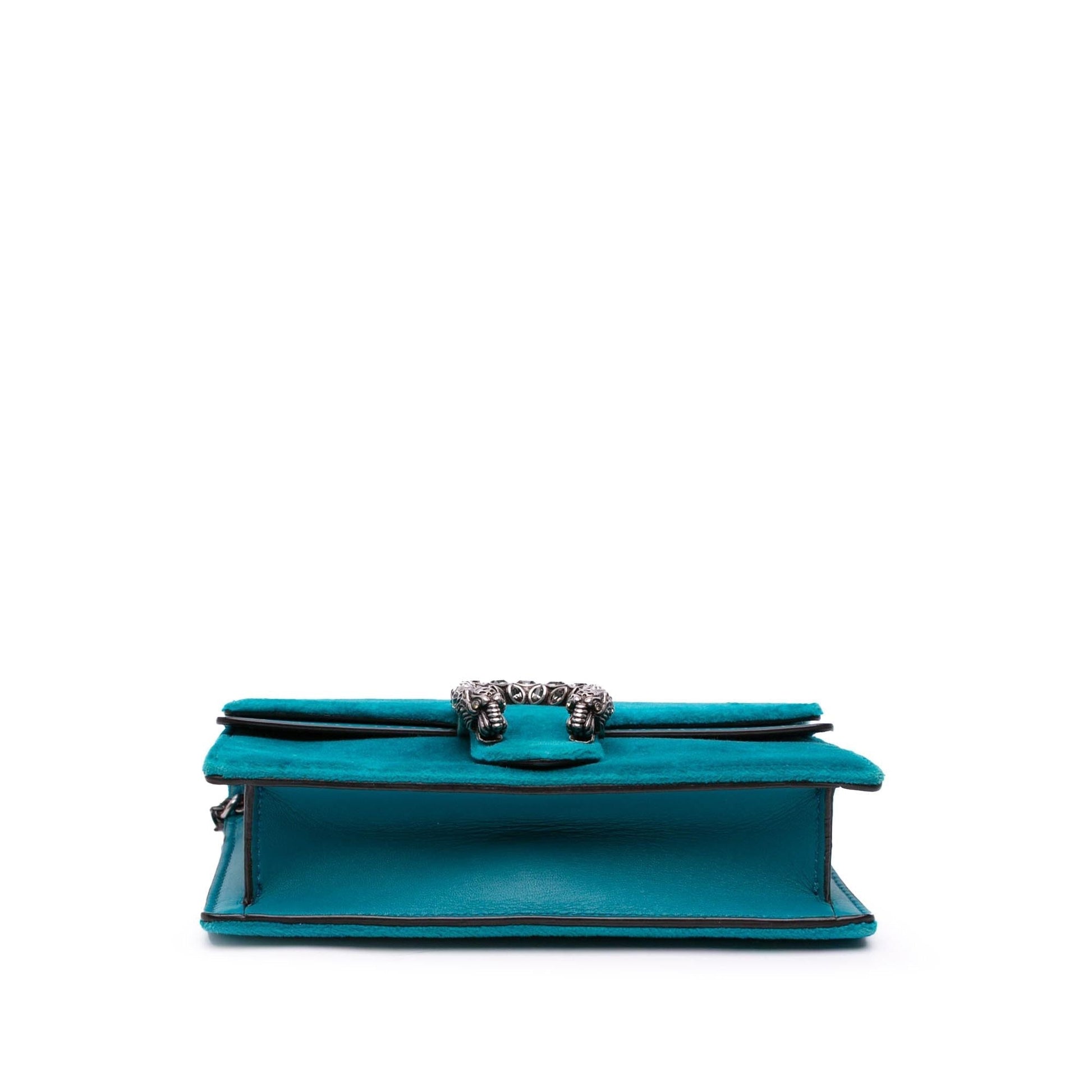 Gucci Super Velvet Dionysus Calf Blue Mini Crossbody Bag