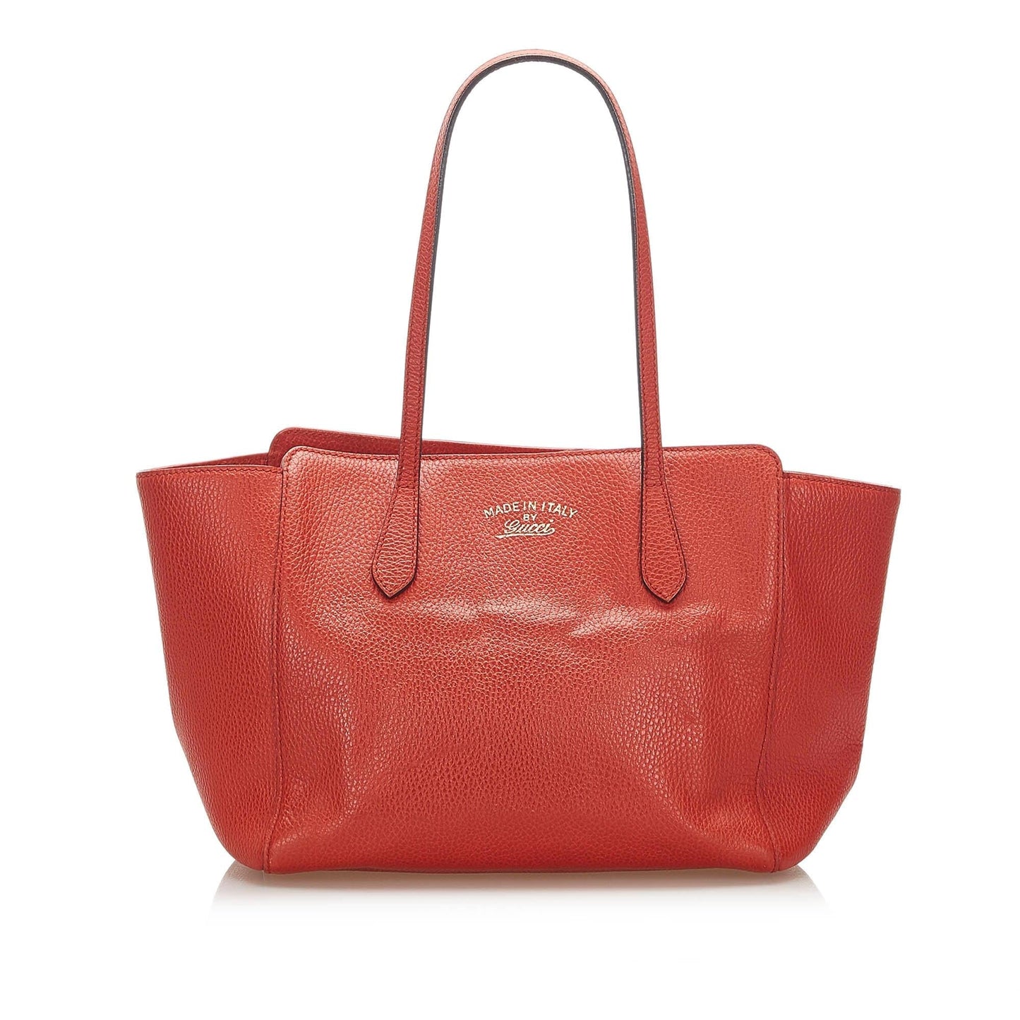 Gucci Swing SHG Leather Calf Red Tote Bag 3