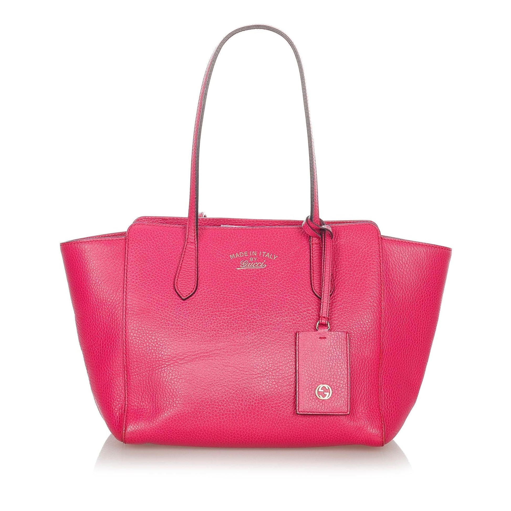 Gucci Swing SHG Leather Calf Pink Tote Bag 6