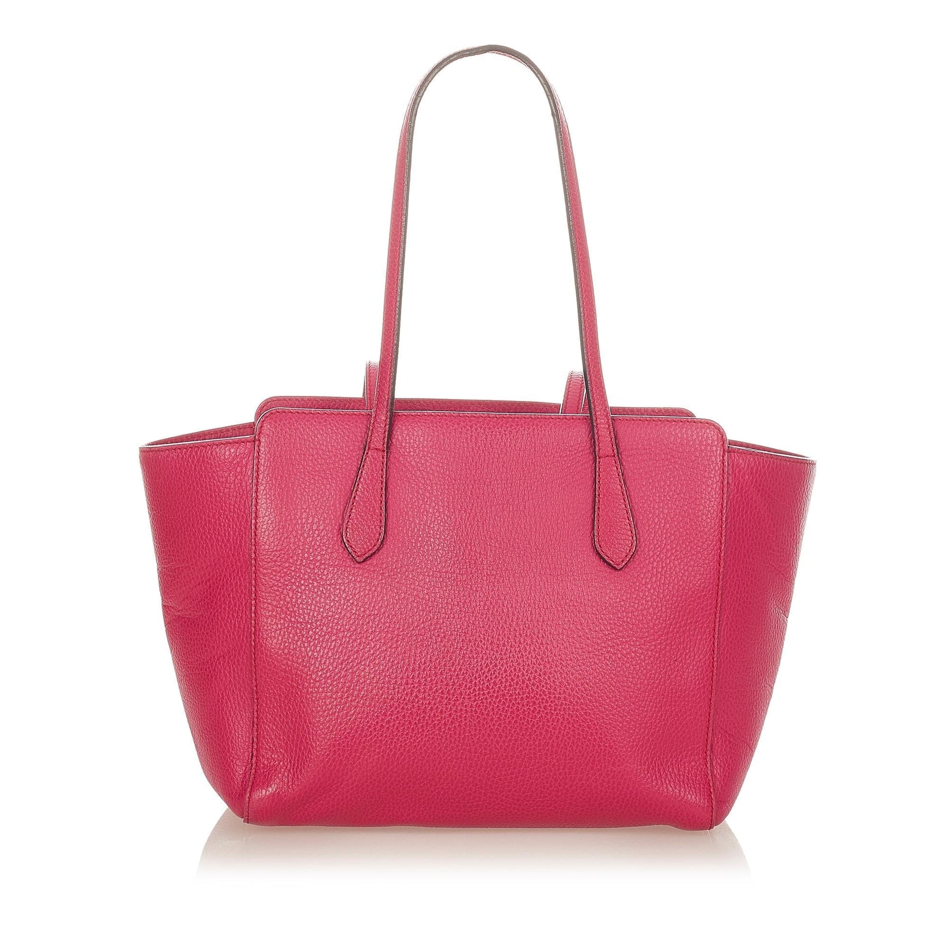 Gucci Swing SHG Leather Calf Pink Tote Bag Bag Shg