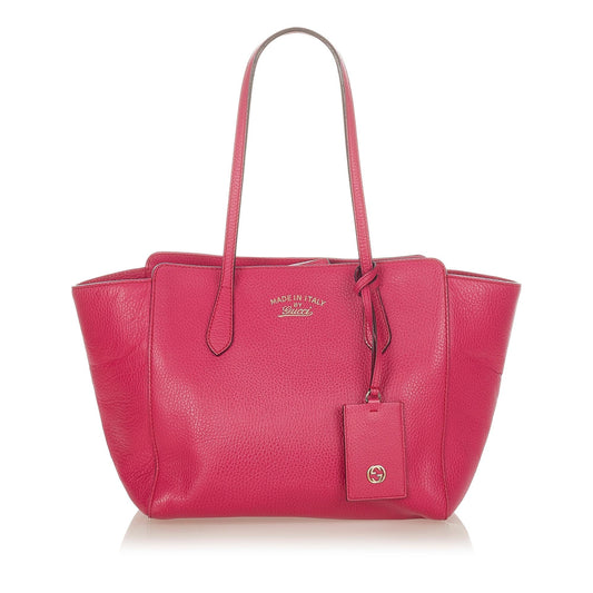 Gucci Swing SHG Leather Calf Pink Tote Bag Bag Shg