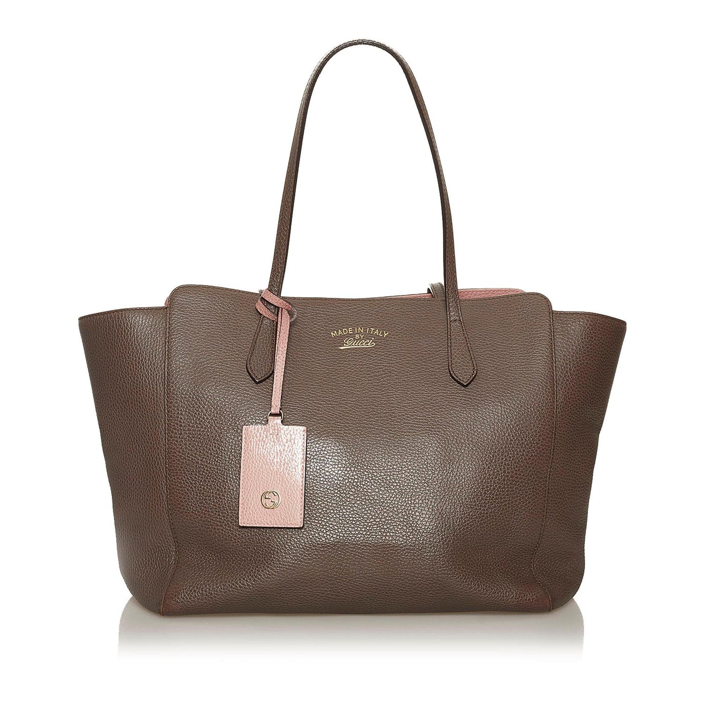 Gucci Swing SHG Leather Calf Brown Tote Bag 3