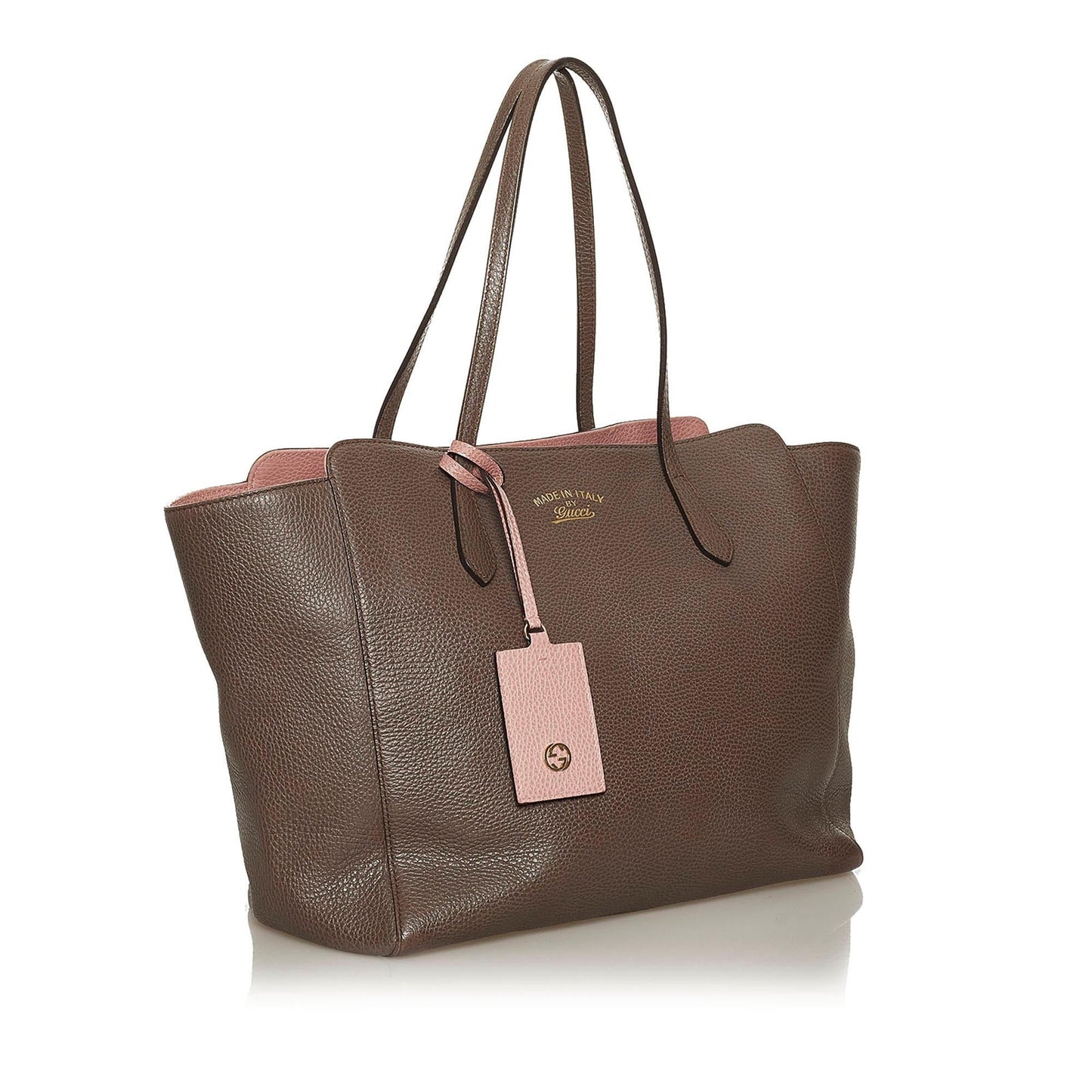 Gucci Swing SHG Leather Calf Brown Tote Bag 3