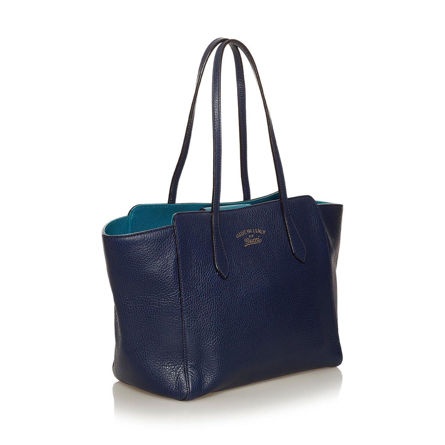 Gucci Swing SHG Leather Calf Blue Tote Bag Bag Shg