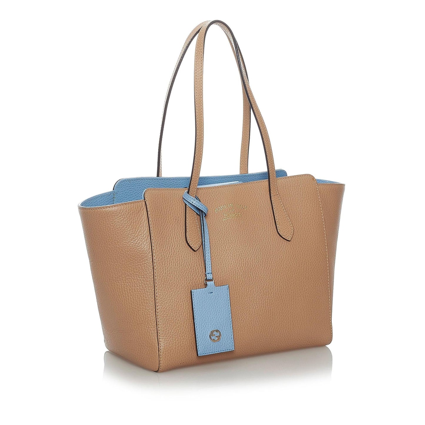Gucci Swing SHG Leather Calf Brown Tote Bag 5