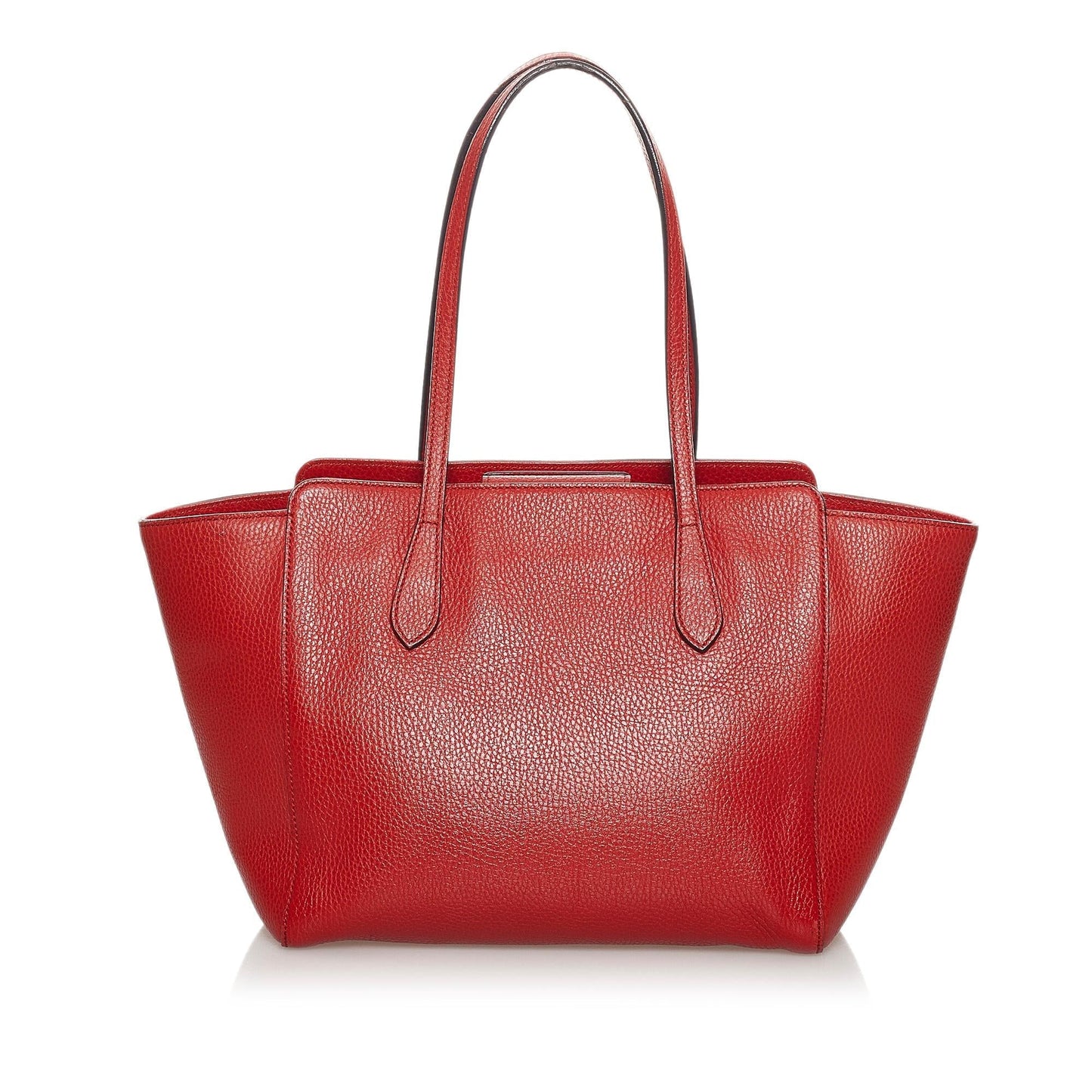 Gucci Swing SHG Leather Calf Red Tote Bag 5