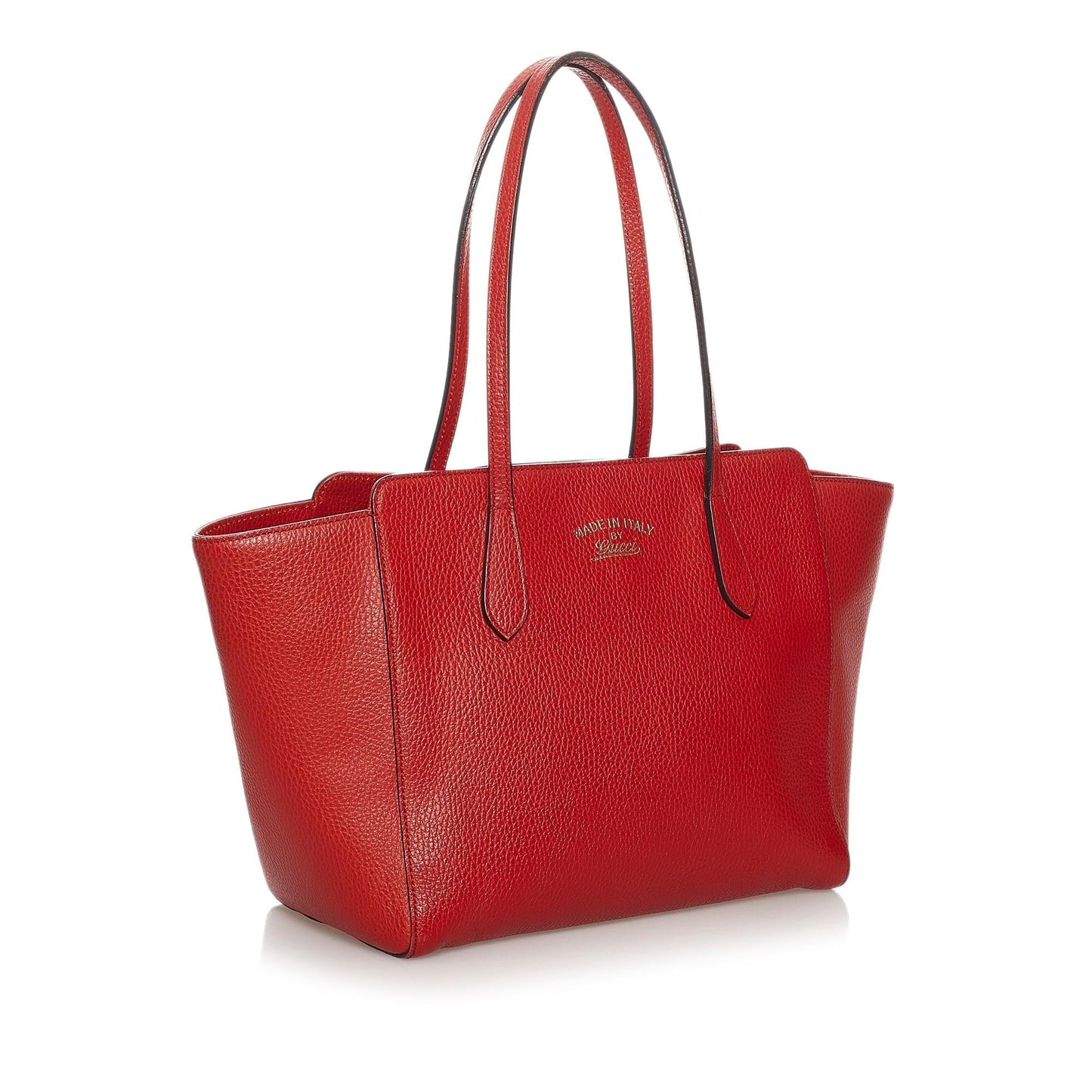 Gucci Swing SHG Leather Calf Red Tote Bag 5