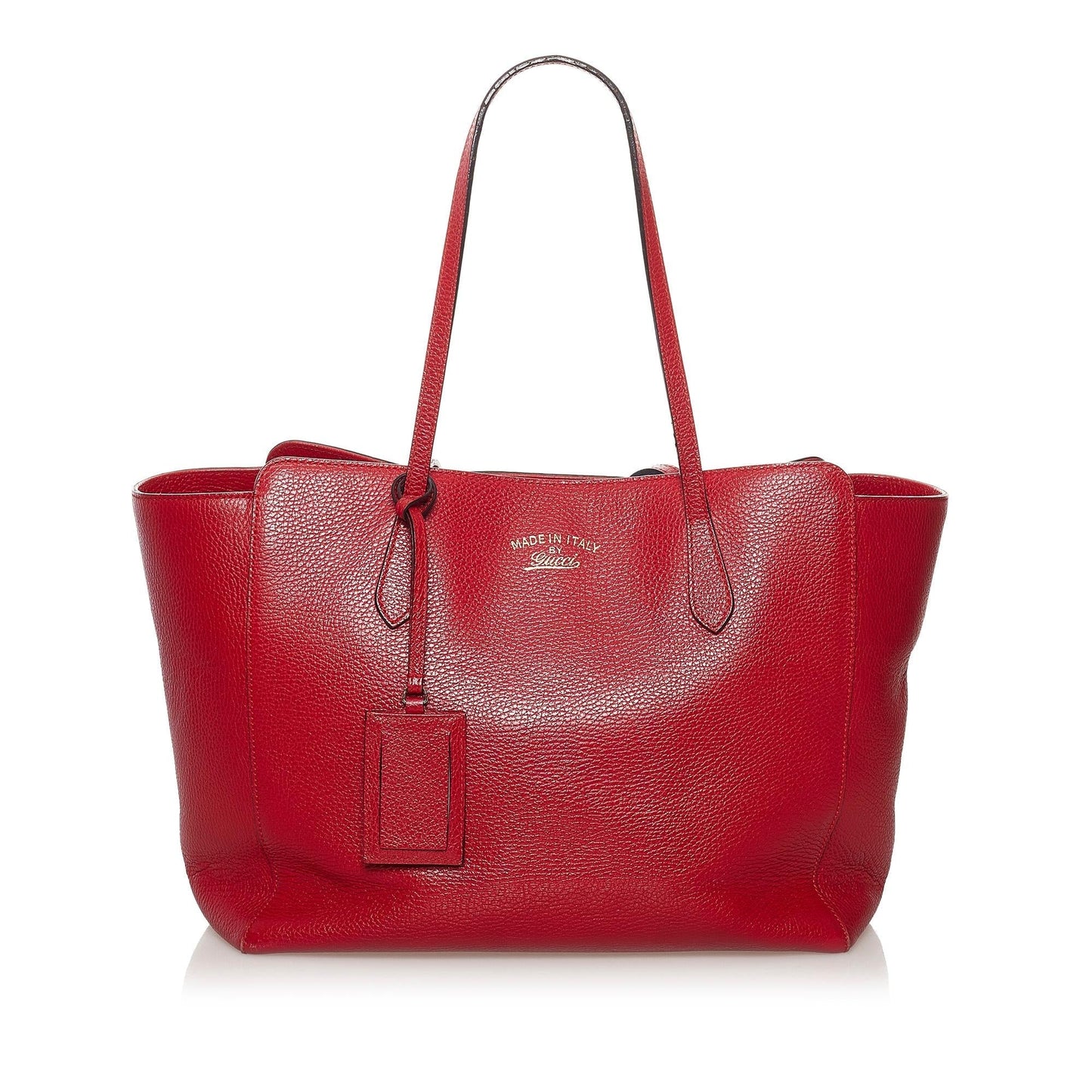 Gucci Swing SHG Leather Calf Red Tote Bag 6