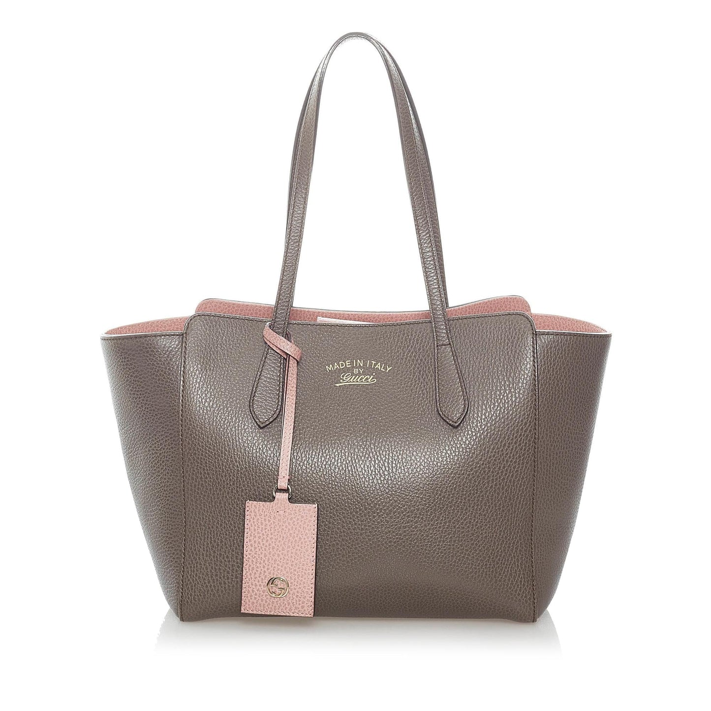 Gucci Swing SHG Leather Calf Brown Tote Bag 7