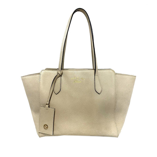 Gucci Swing SHG Leather Calf White Tote Bag