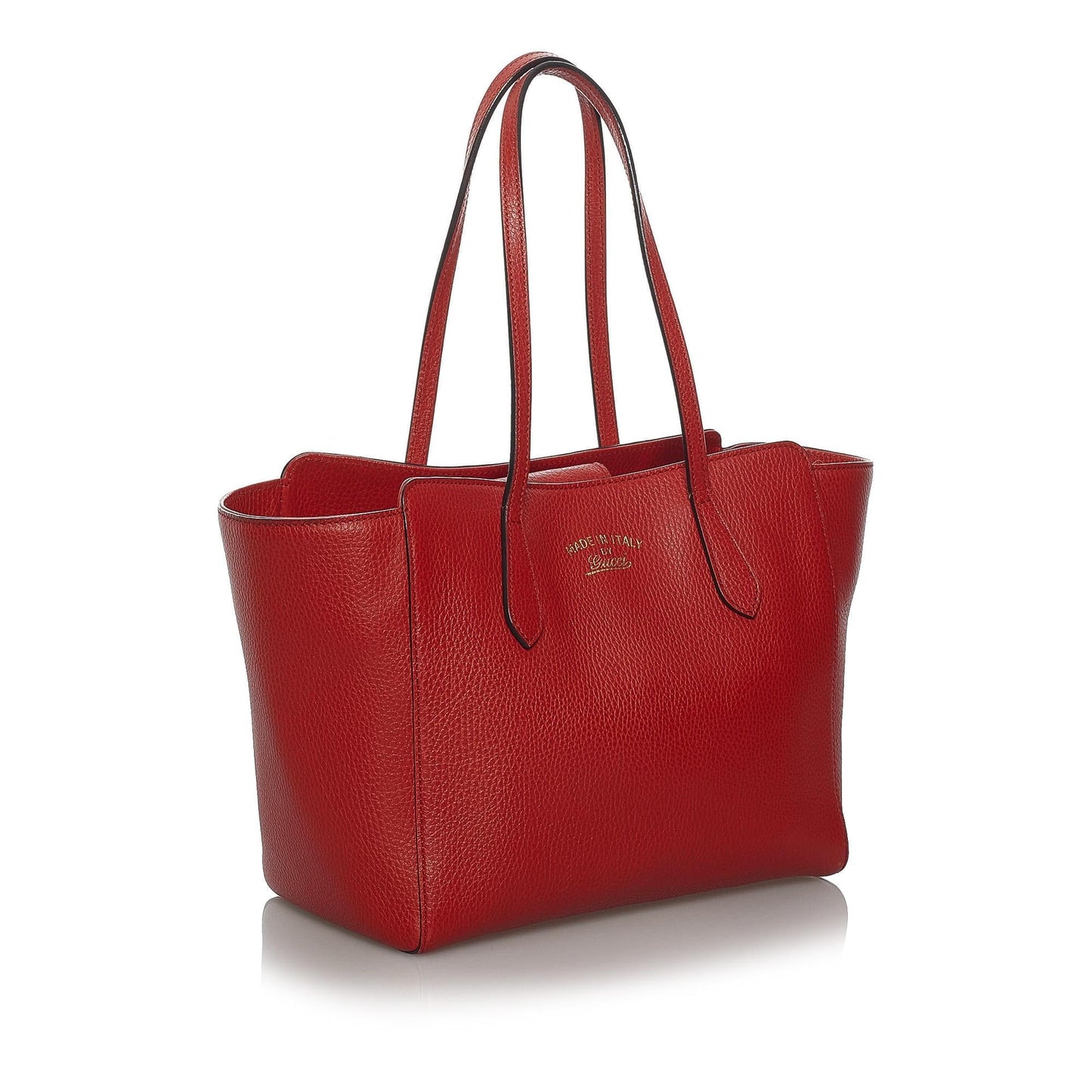Gucci Swing SHG Leather Calf Red Tote Bag
