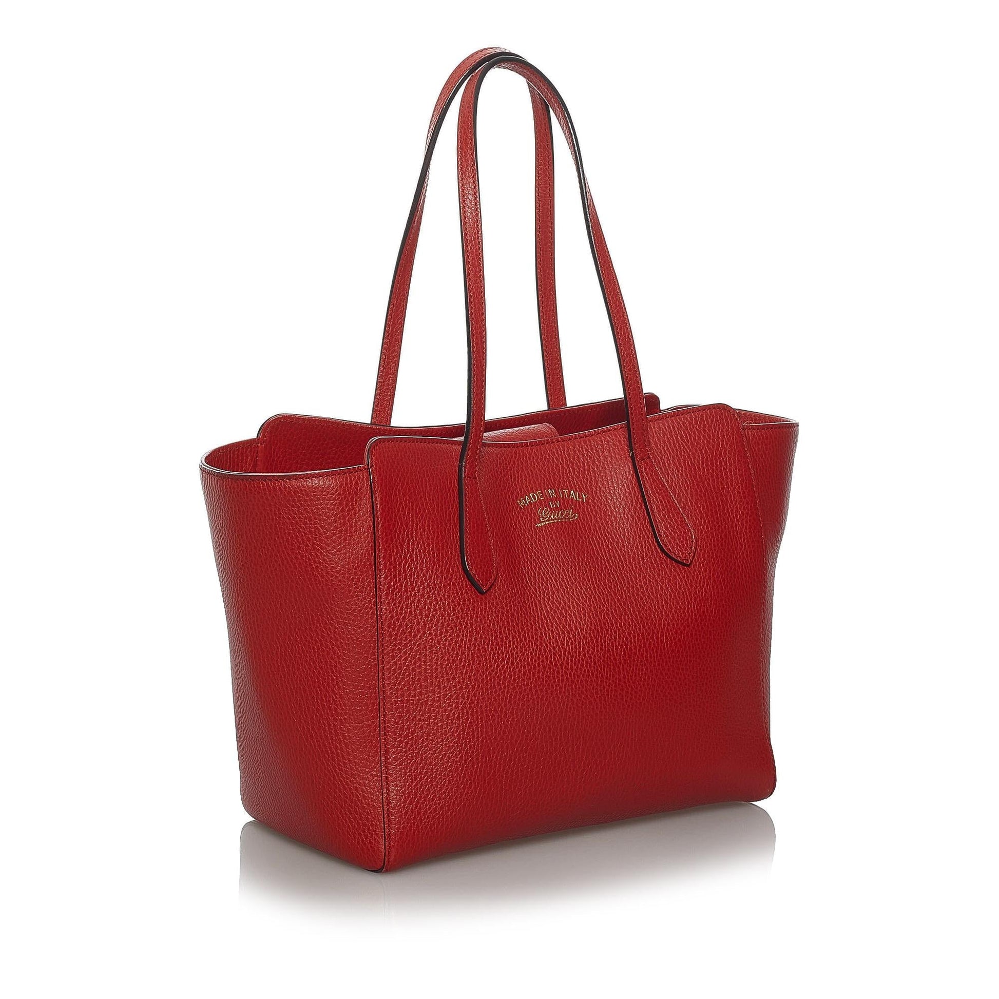 Gucci Swing SHG Leather Calf Red Tote Bag