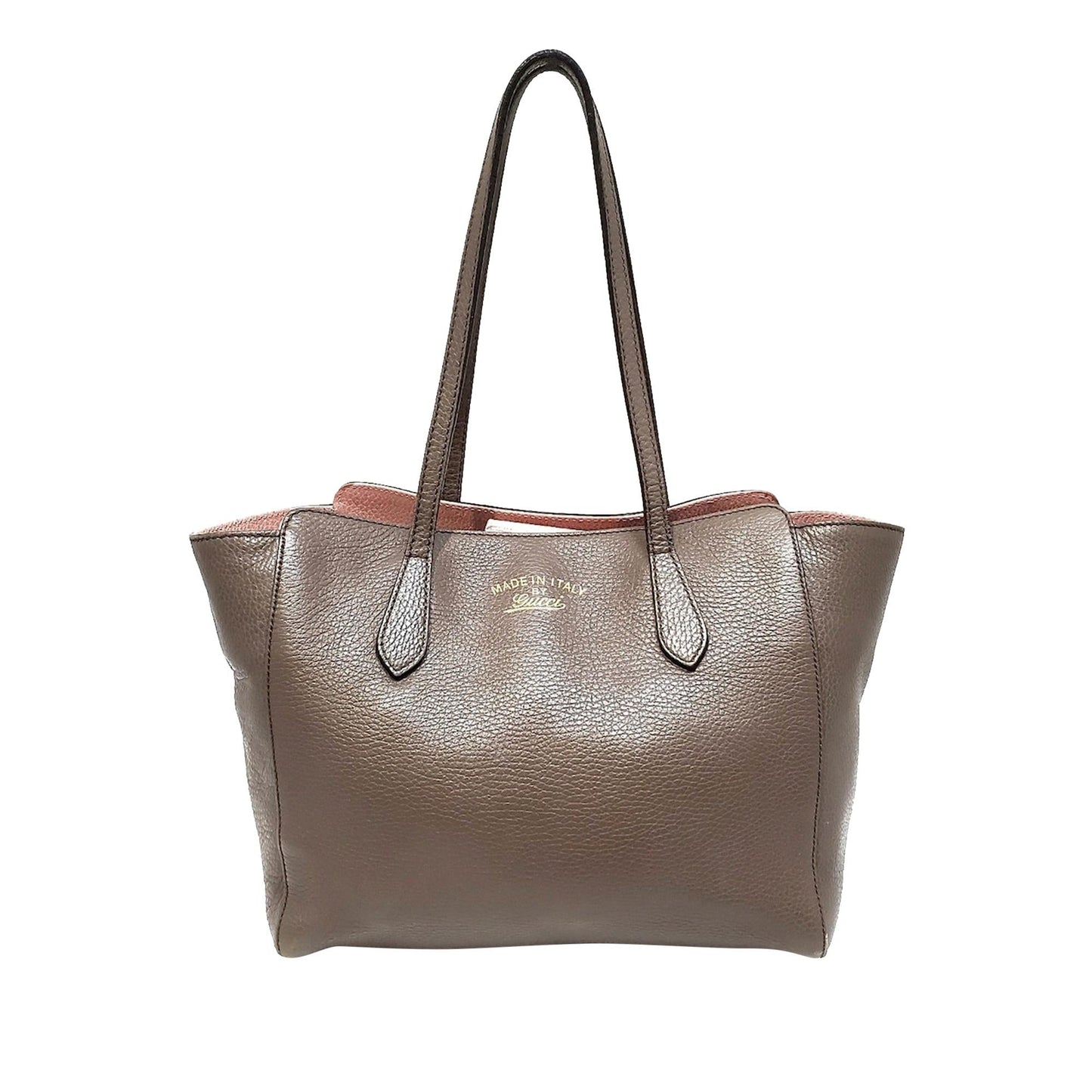 Gucci Swing SHG Leather Calf Brown Tote Bag