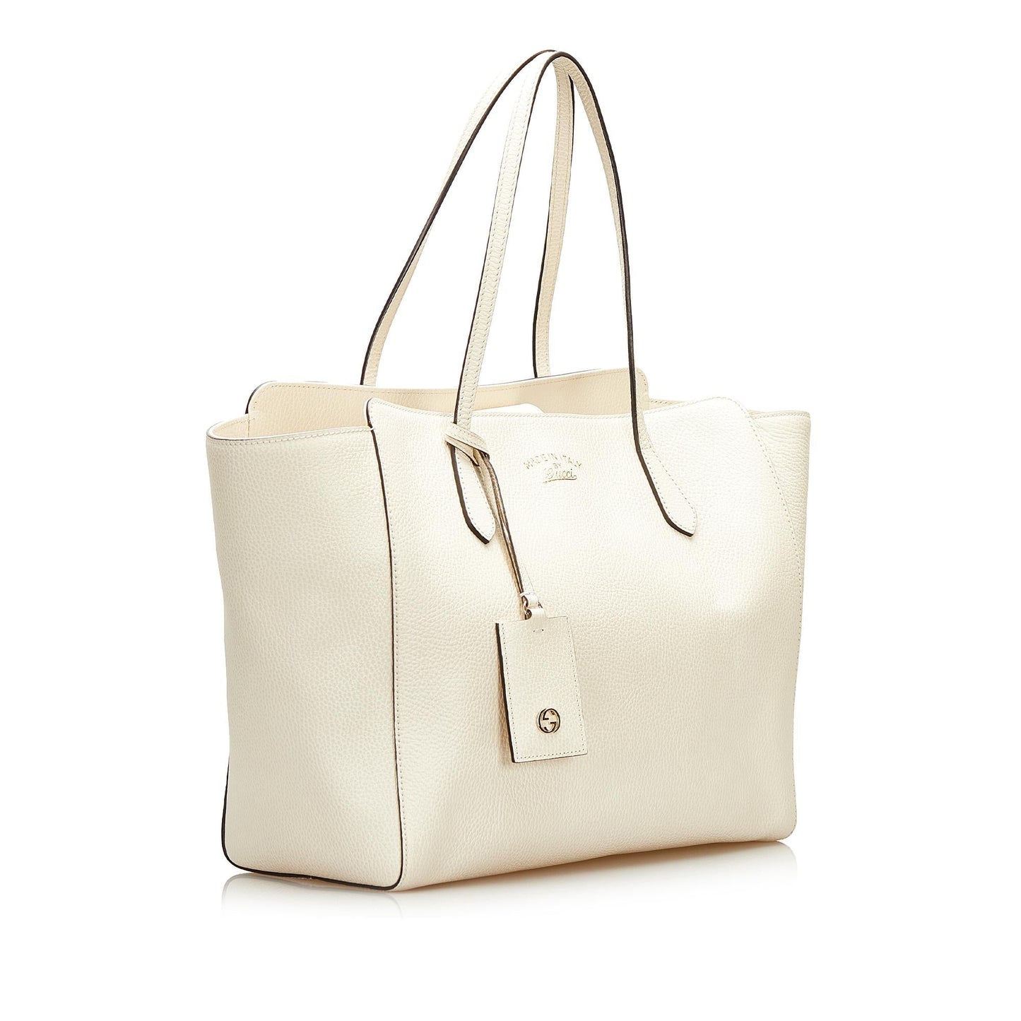 Gucci Swing SHG Leather Calf White Tote Bag Bag Shg