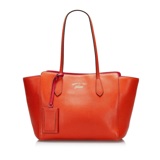 Gucci Swing SHG-iFs1ZO Calf Orange Tote Bag