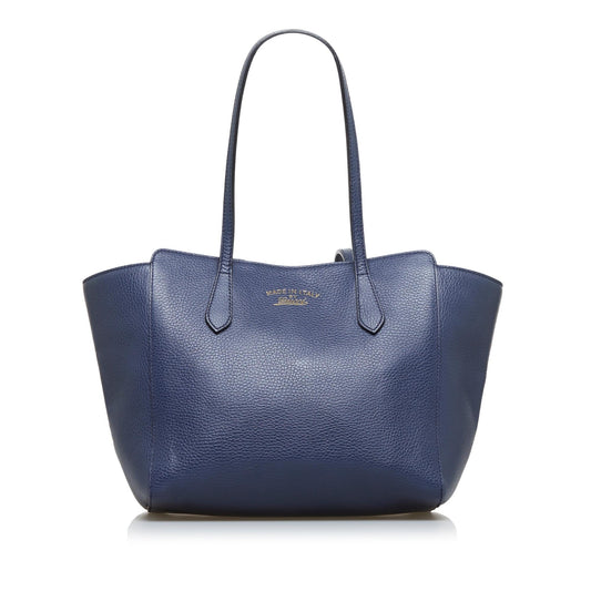 Gucci Swing SHG-EYNccp Calf Blue Tote Bag